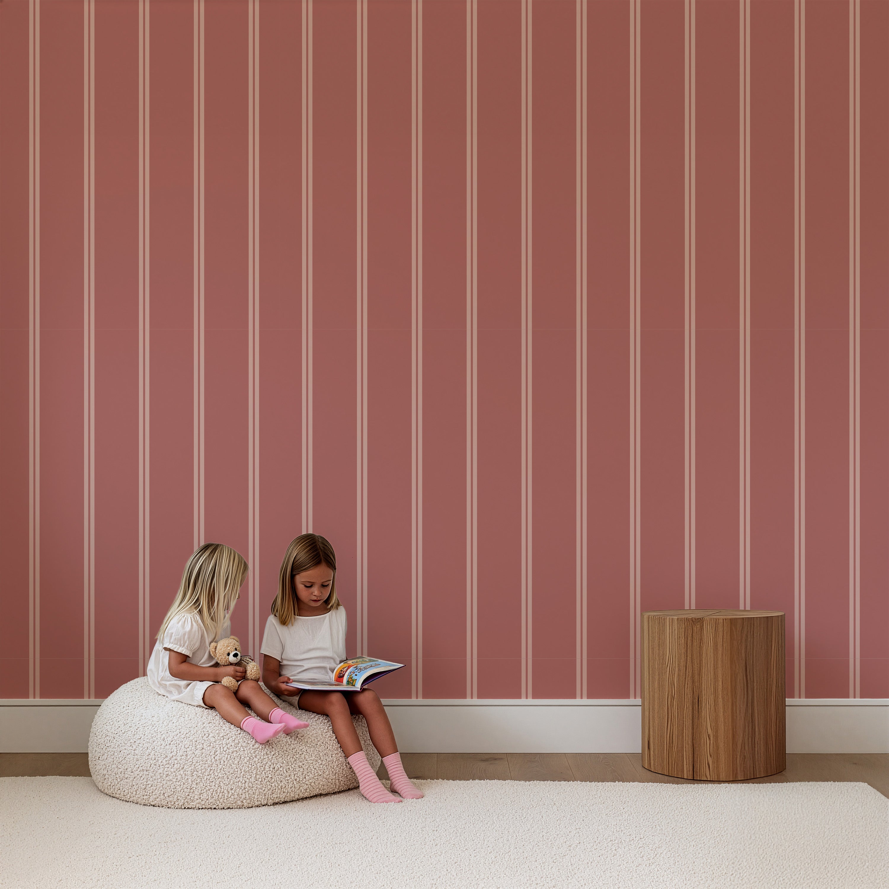 Behang Twisty Twins - pink fudge