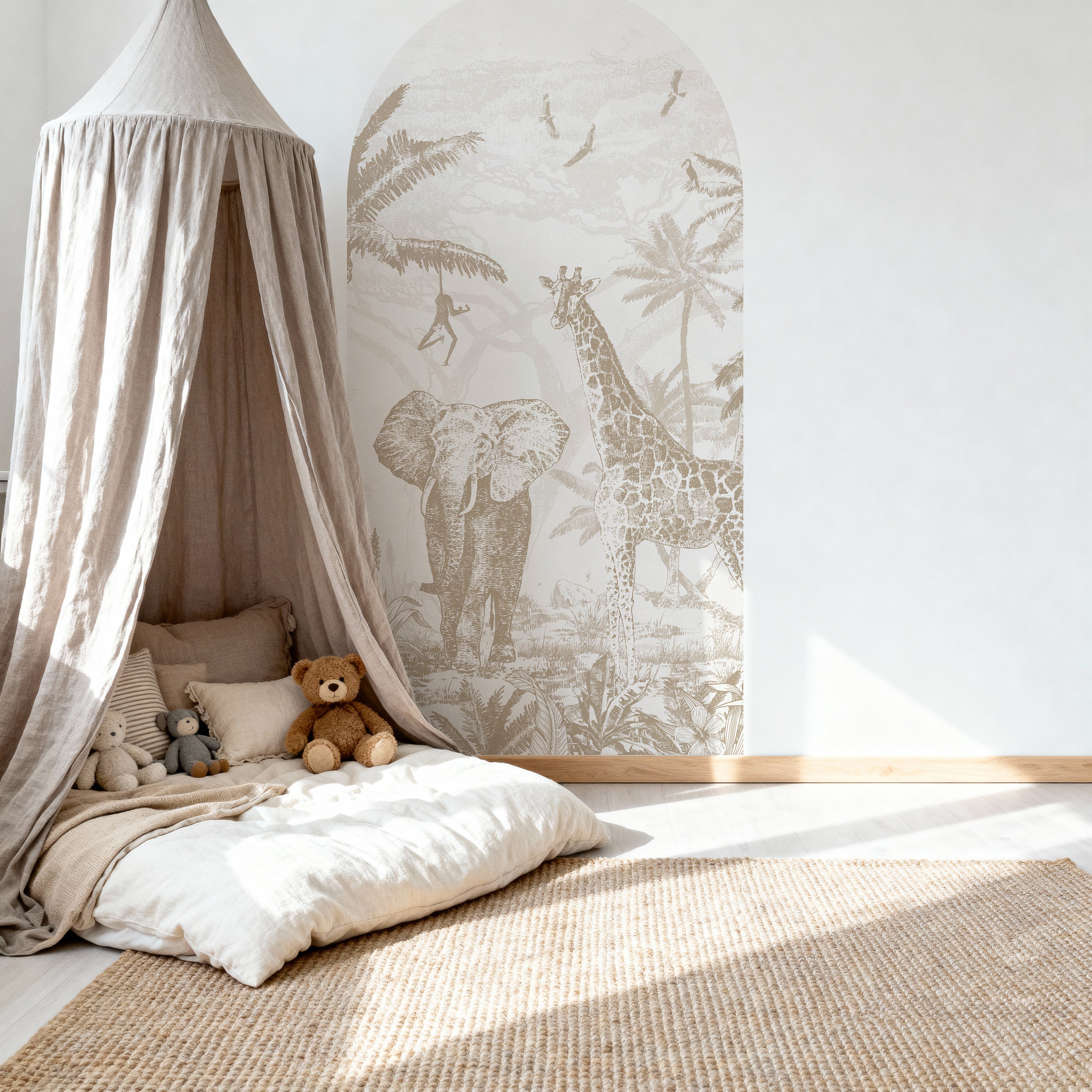 Behangboog - Jungle | bruin