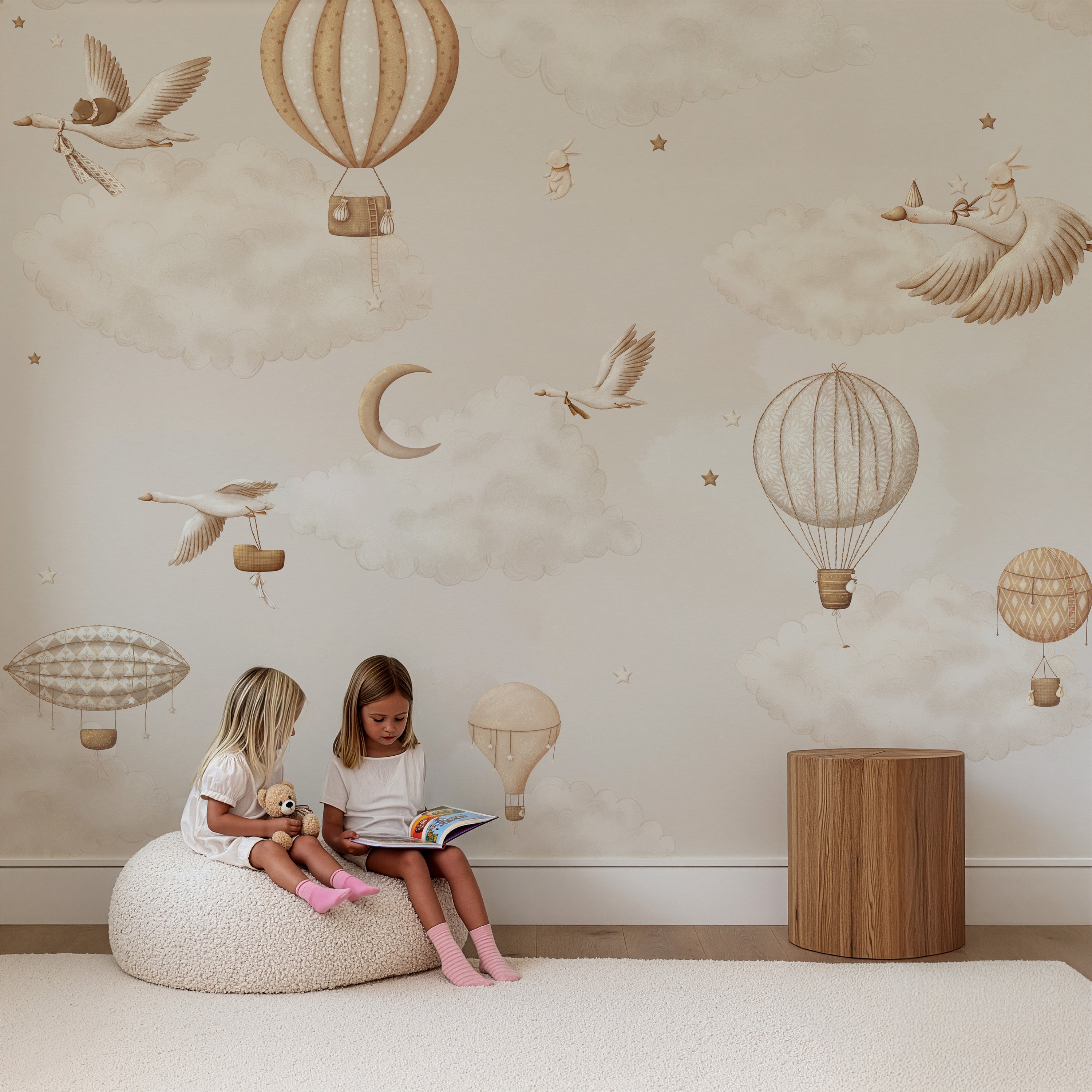 Collage behang Little Dreamers