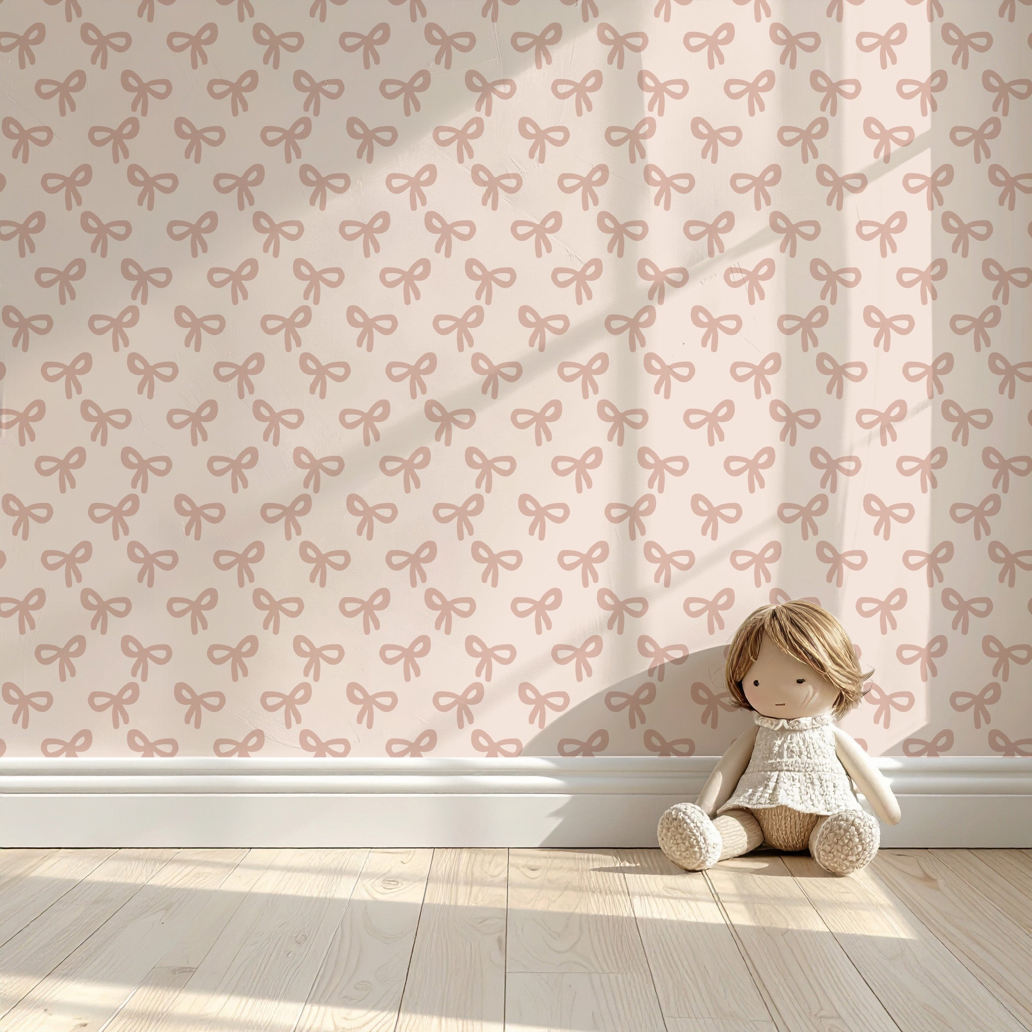 Wallpaper Bows - beige