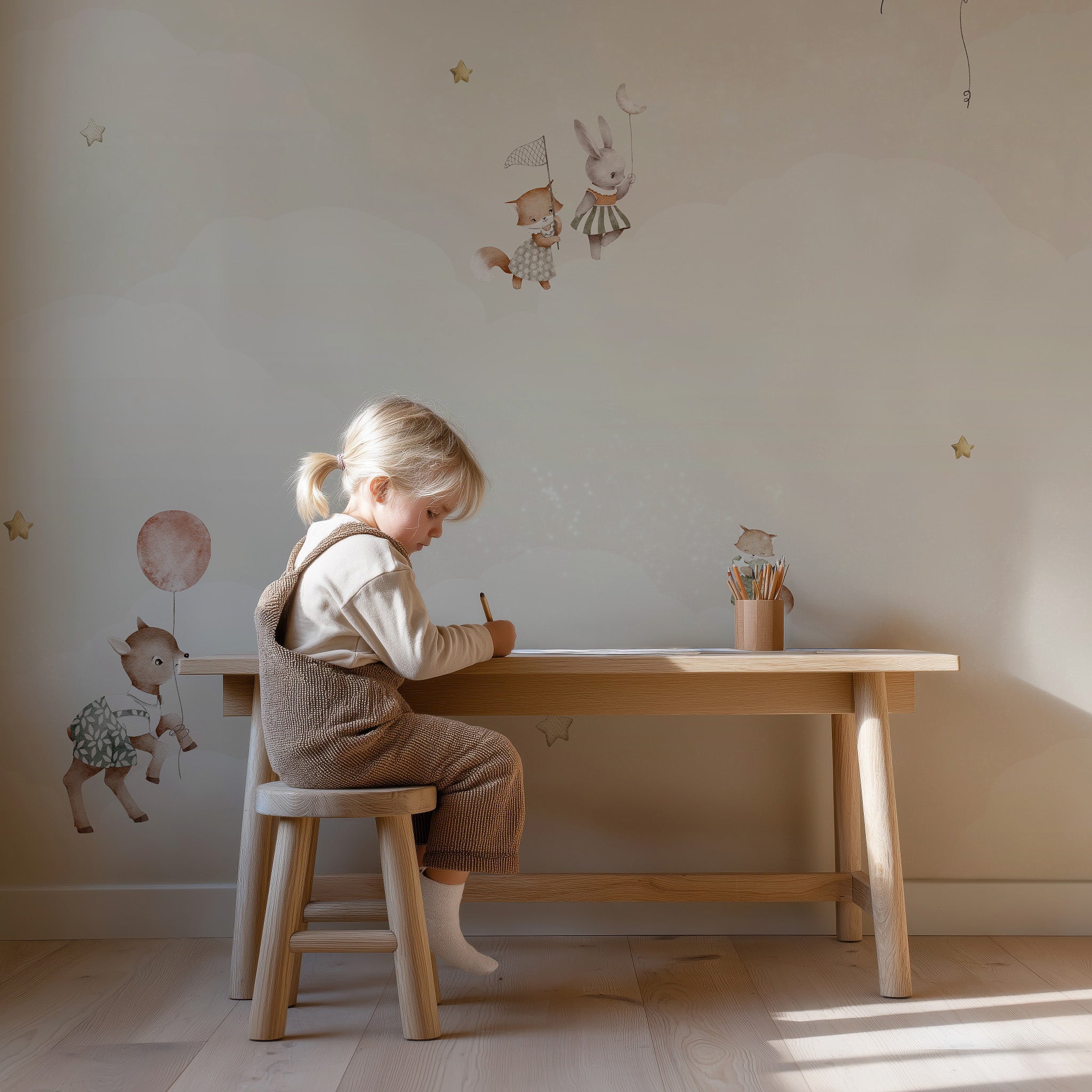 Collage behang Night Parade