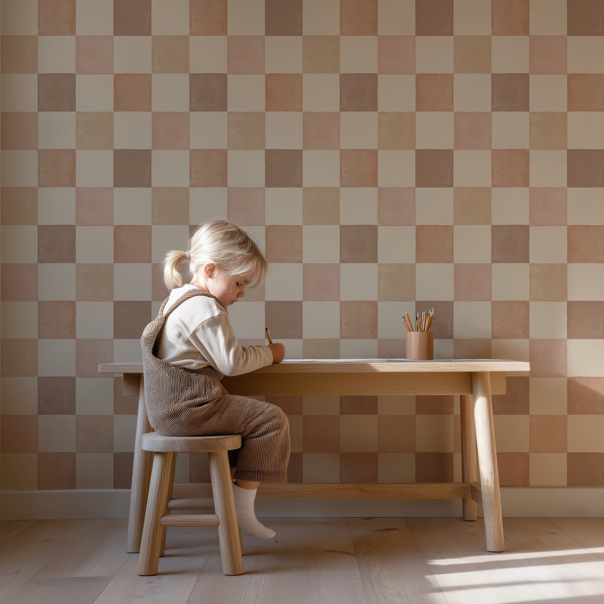 Wallpaper Checkered Checkered - nude