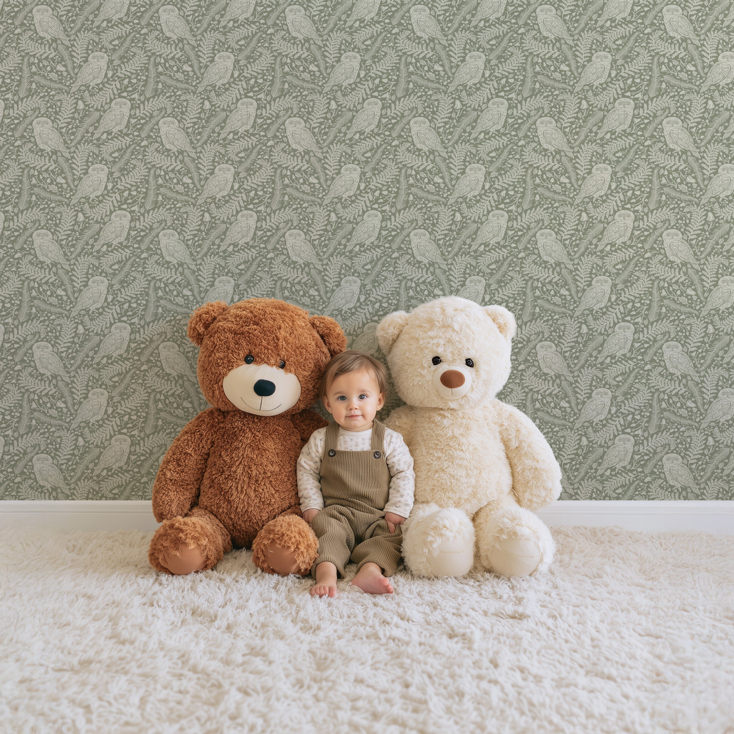 Whispering Woods Wallpaper - Sage Green