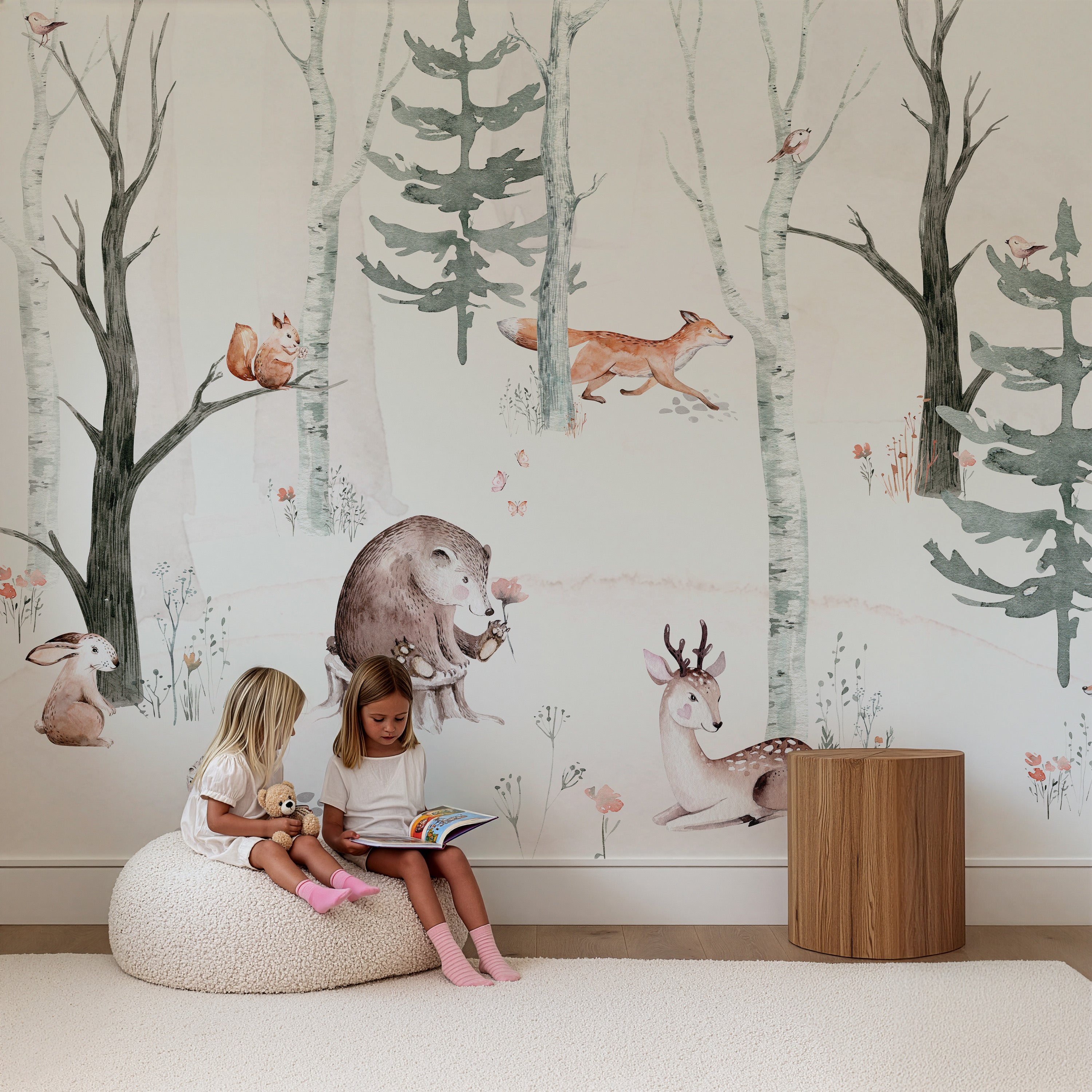 Collage wallpaper Forest Friends