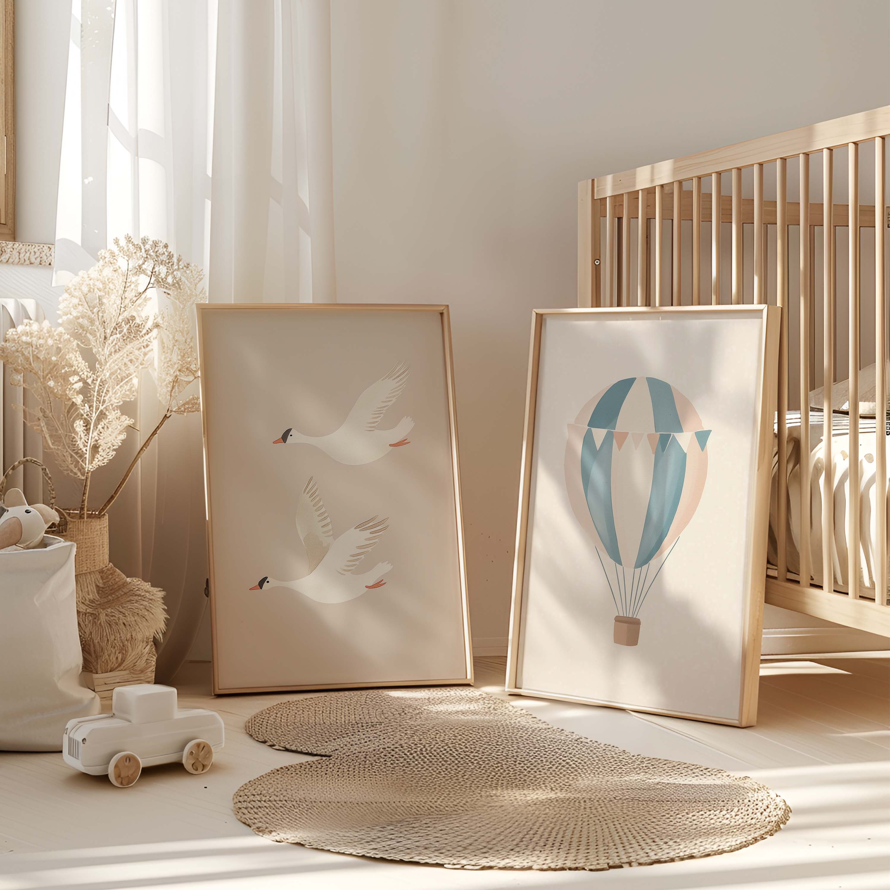 Kinderkamer print - Luchtballon