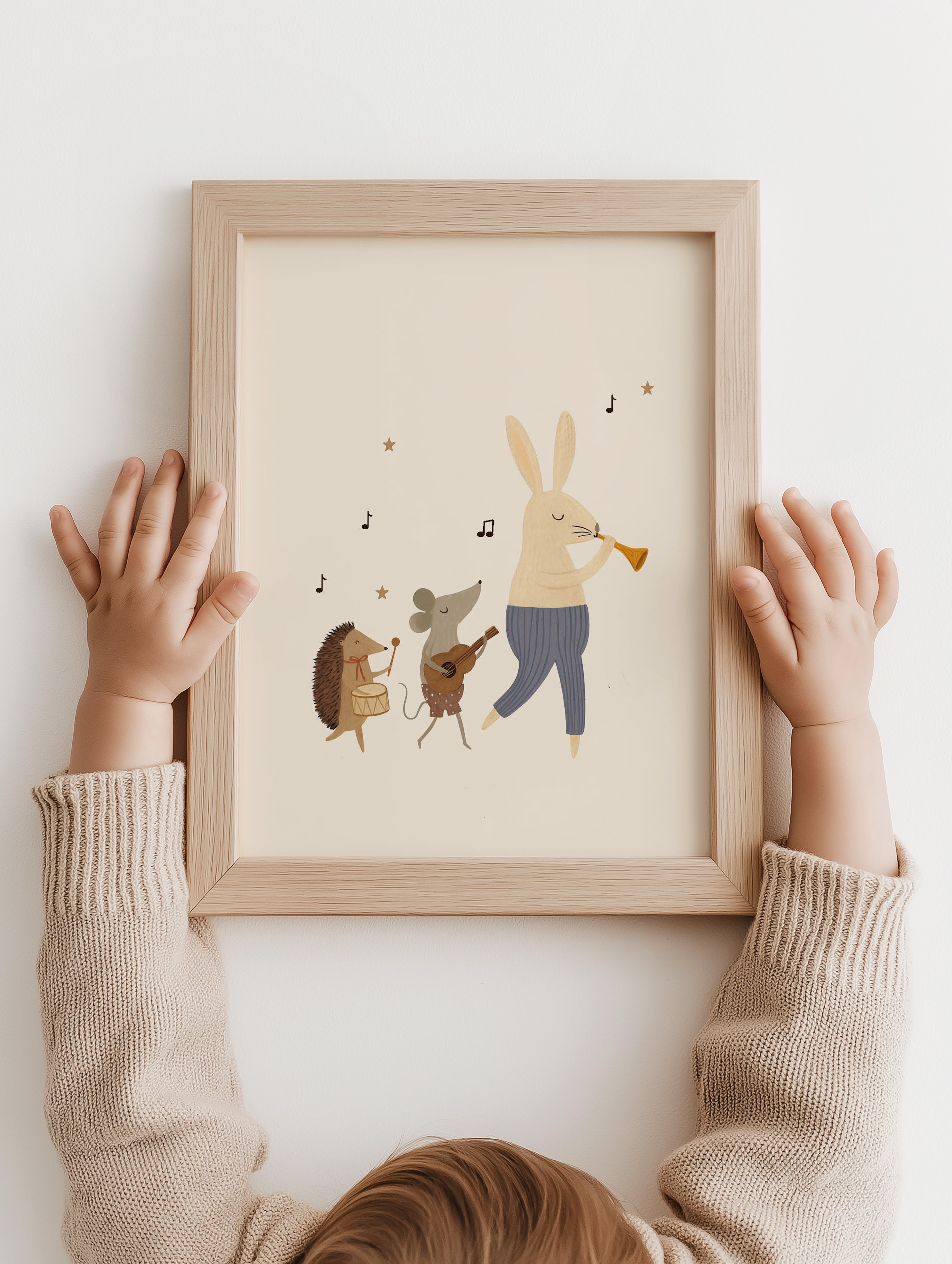 Children's room print - Music bears