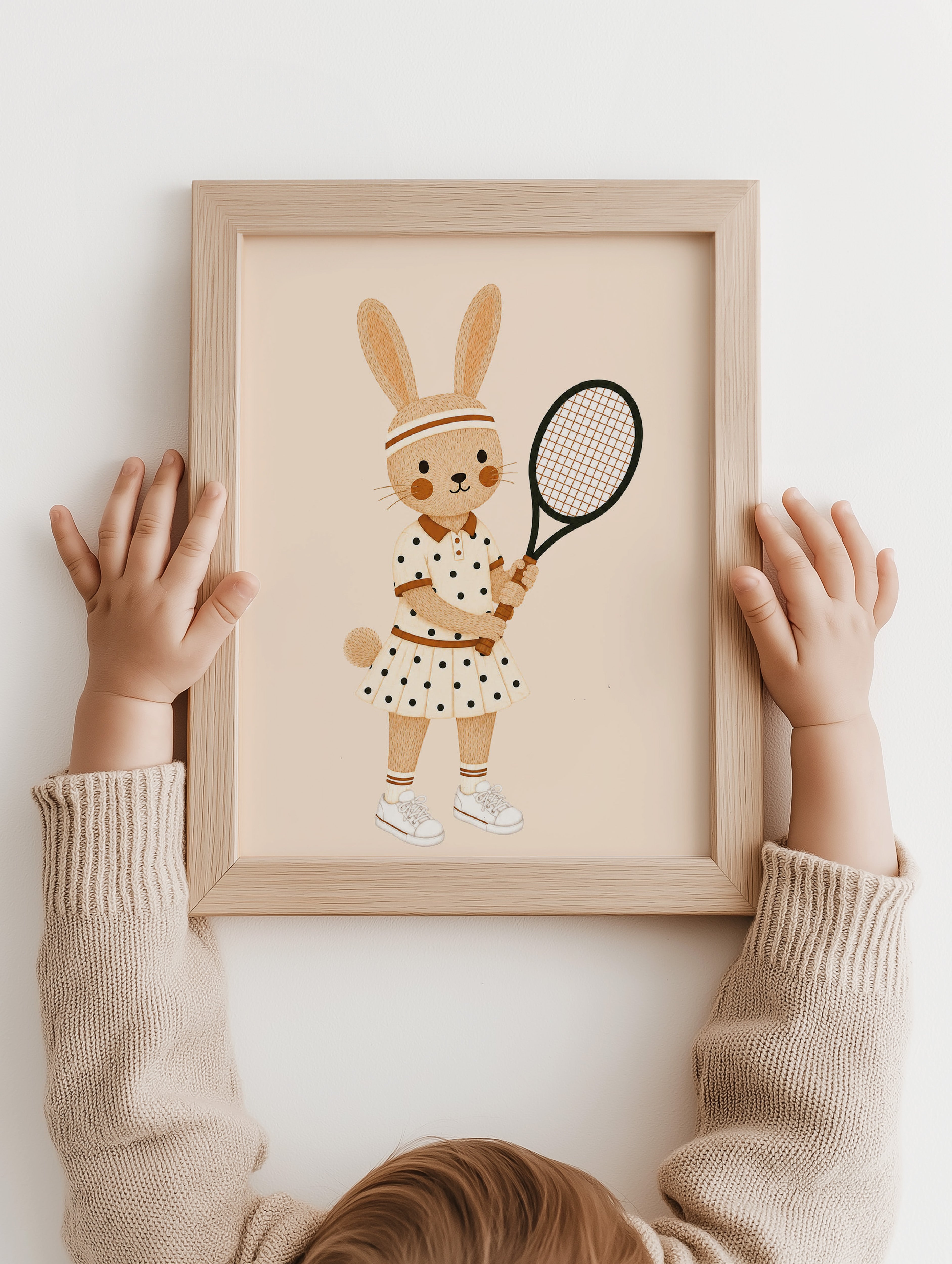 Children's room poster - Tennis Rabbit | Sport
