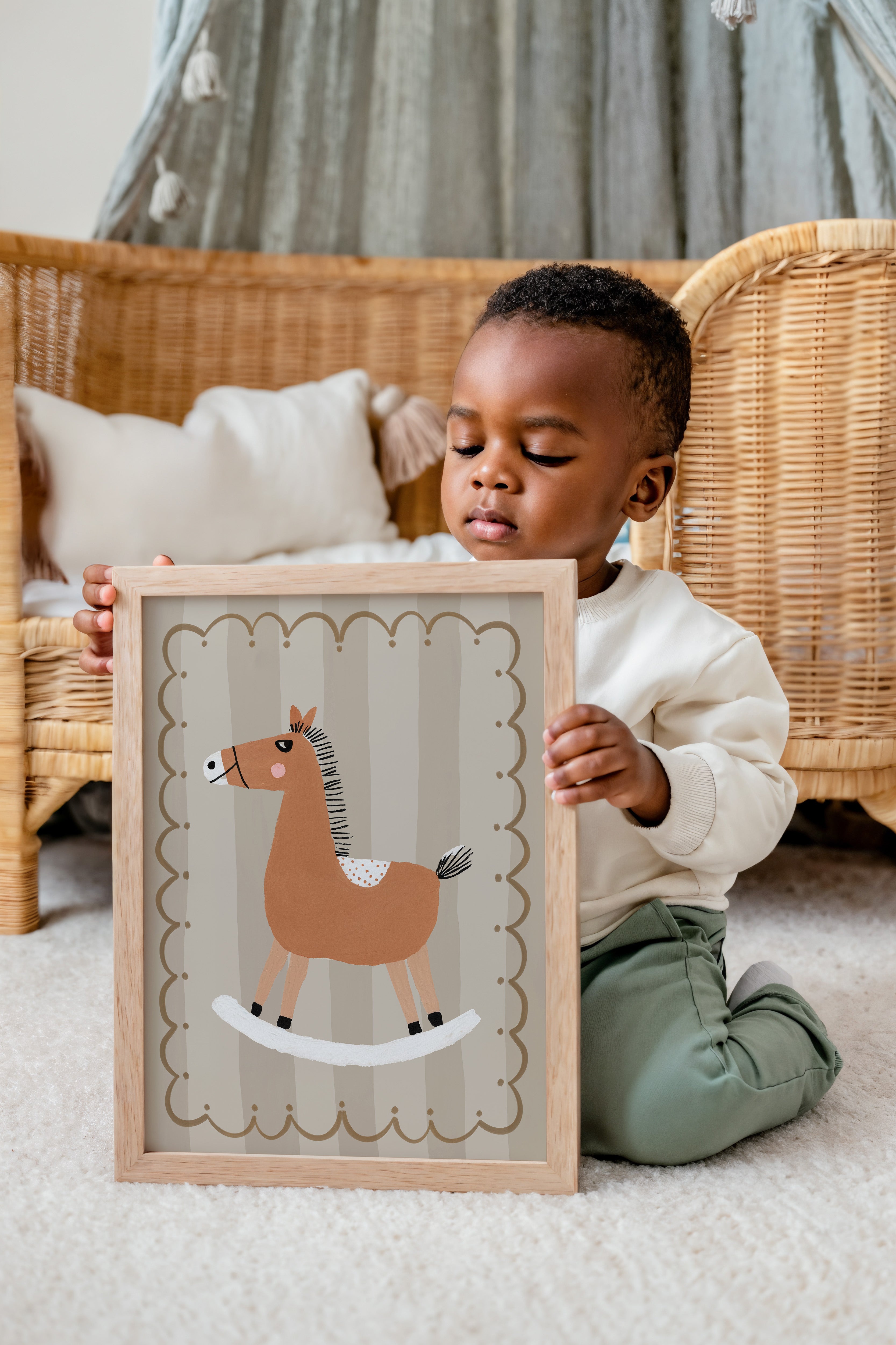 Kinderkamer print - Hobbelpaard