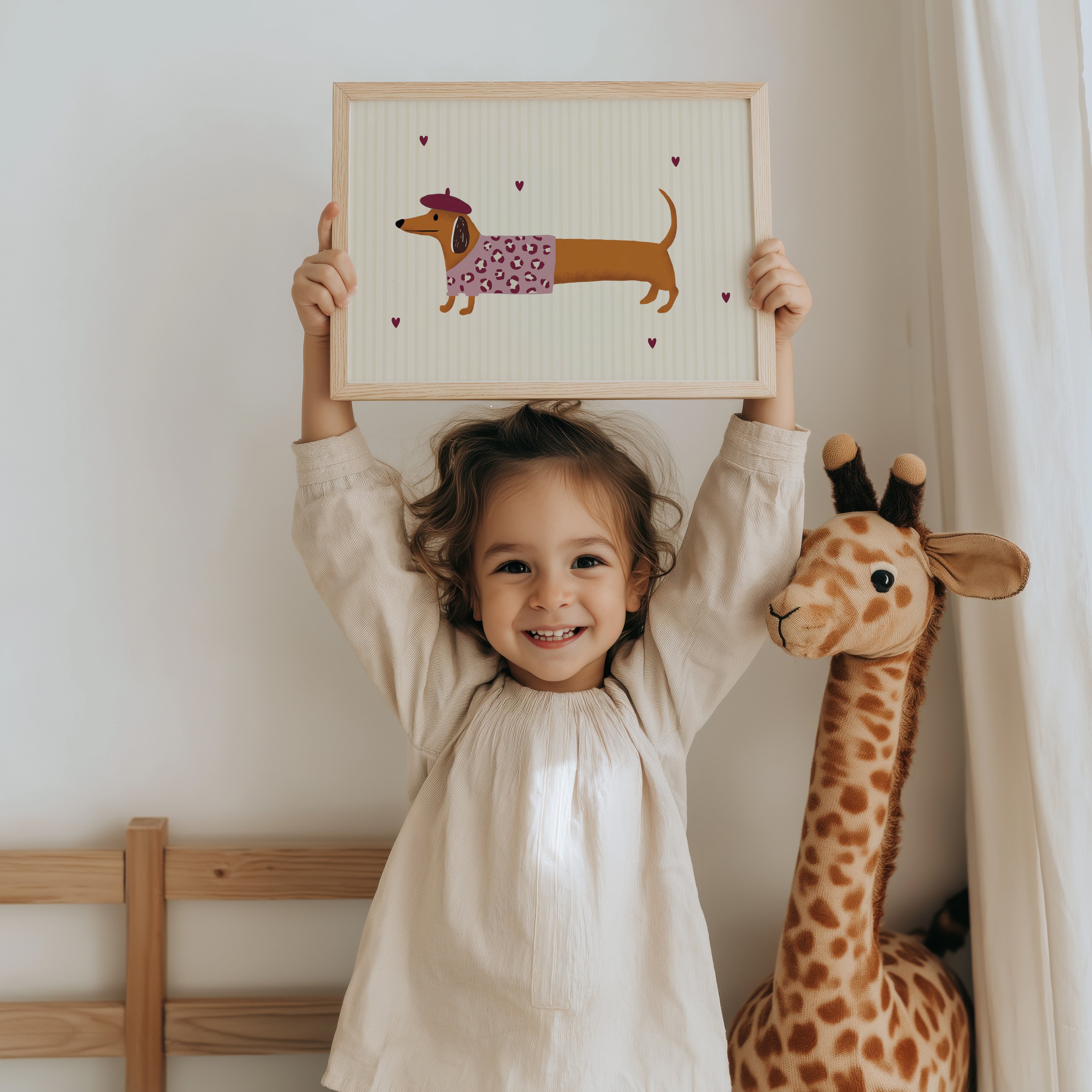 Children's room poster - Heart dachshund