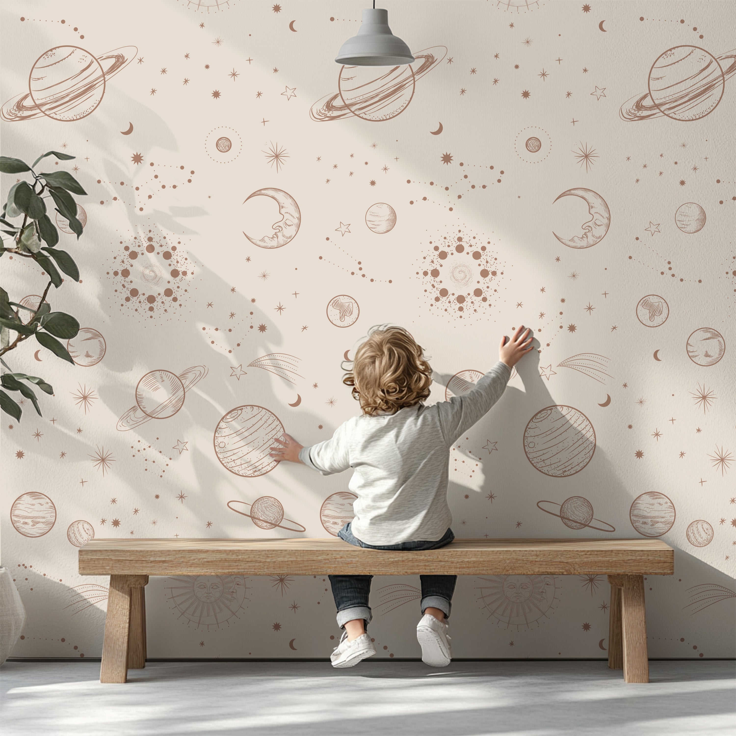 Wallpaper In Space - beige