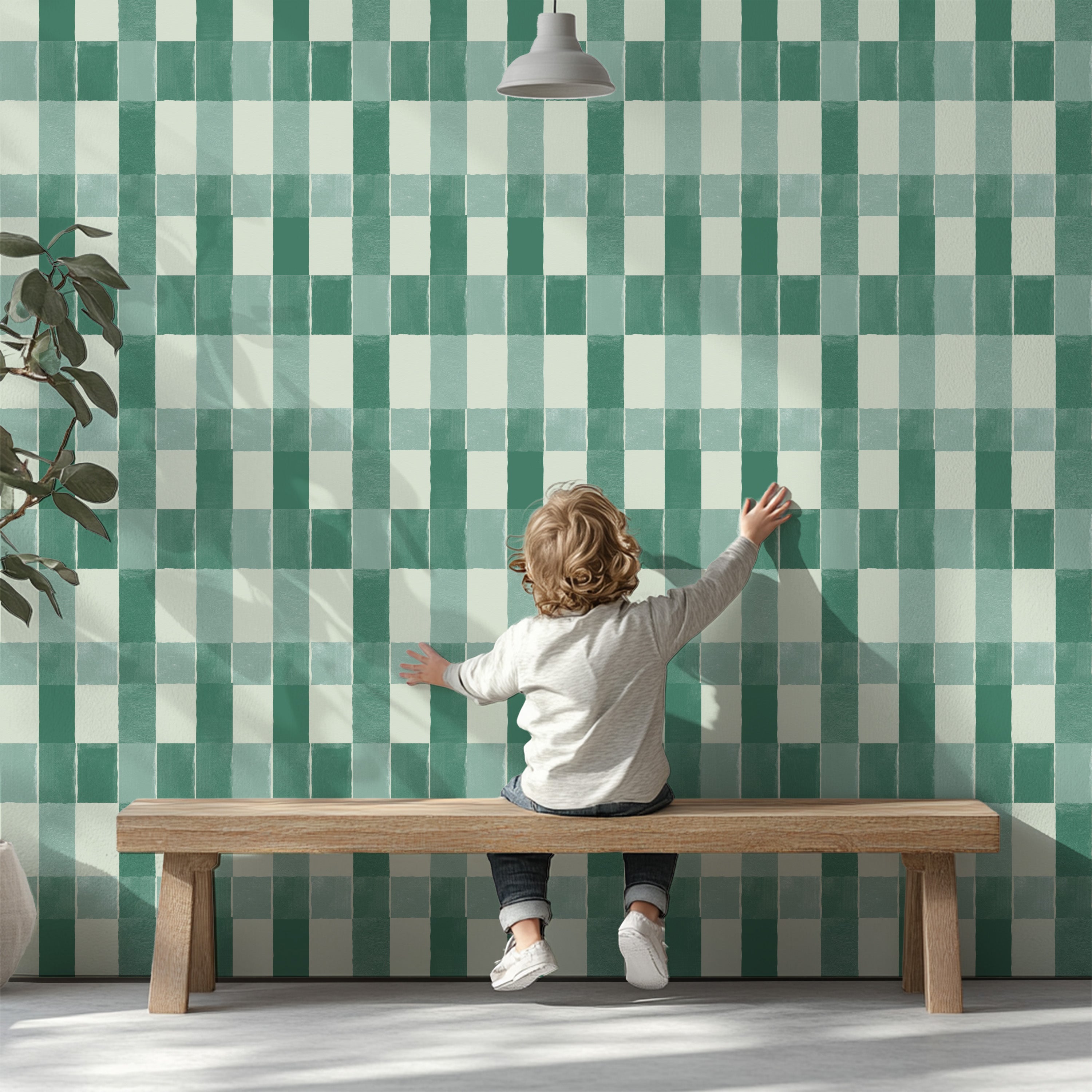 Behang Tegeltje Tegeltje - groen