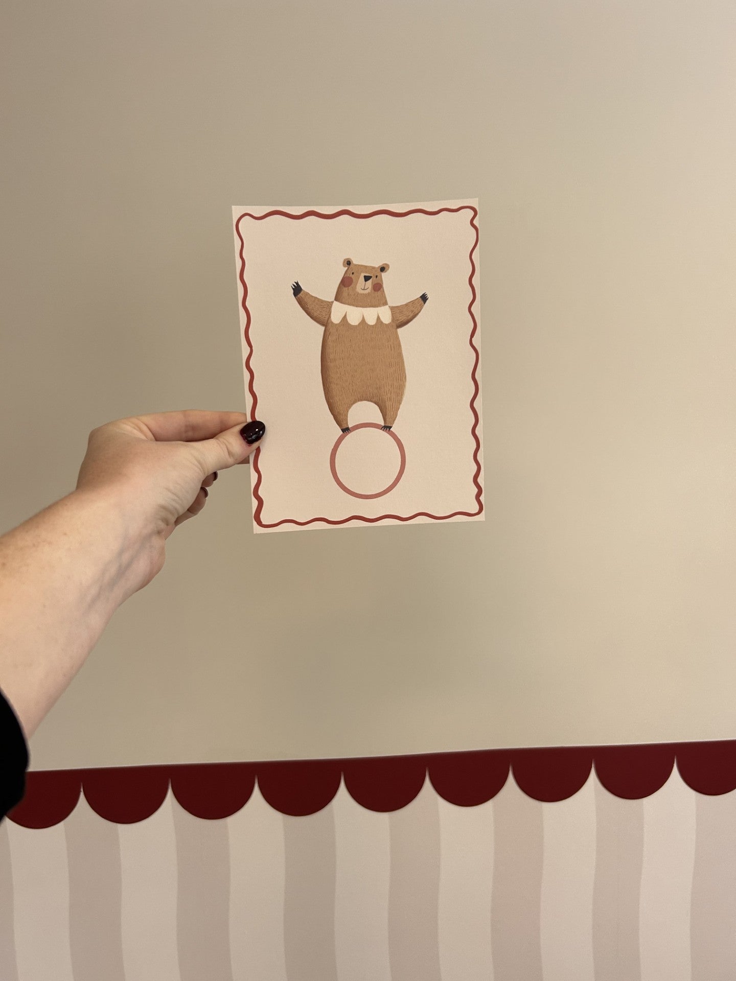 Kinderkamer print - Beer op circusbal