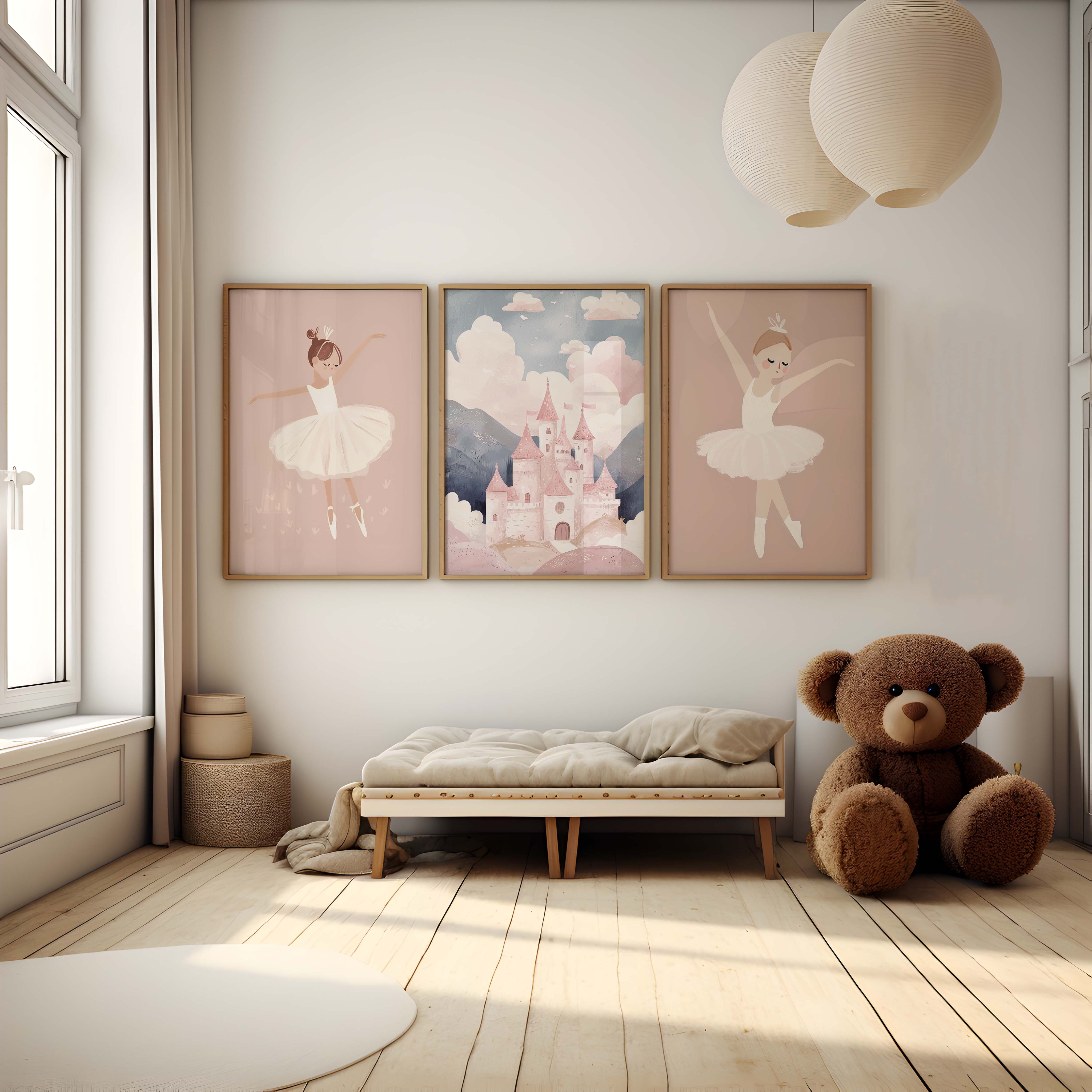 Kinderkamer print - Roze Ballerina #2