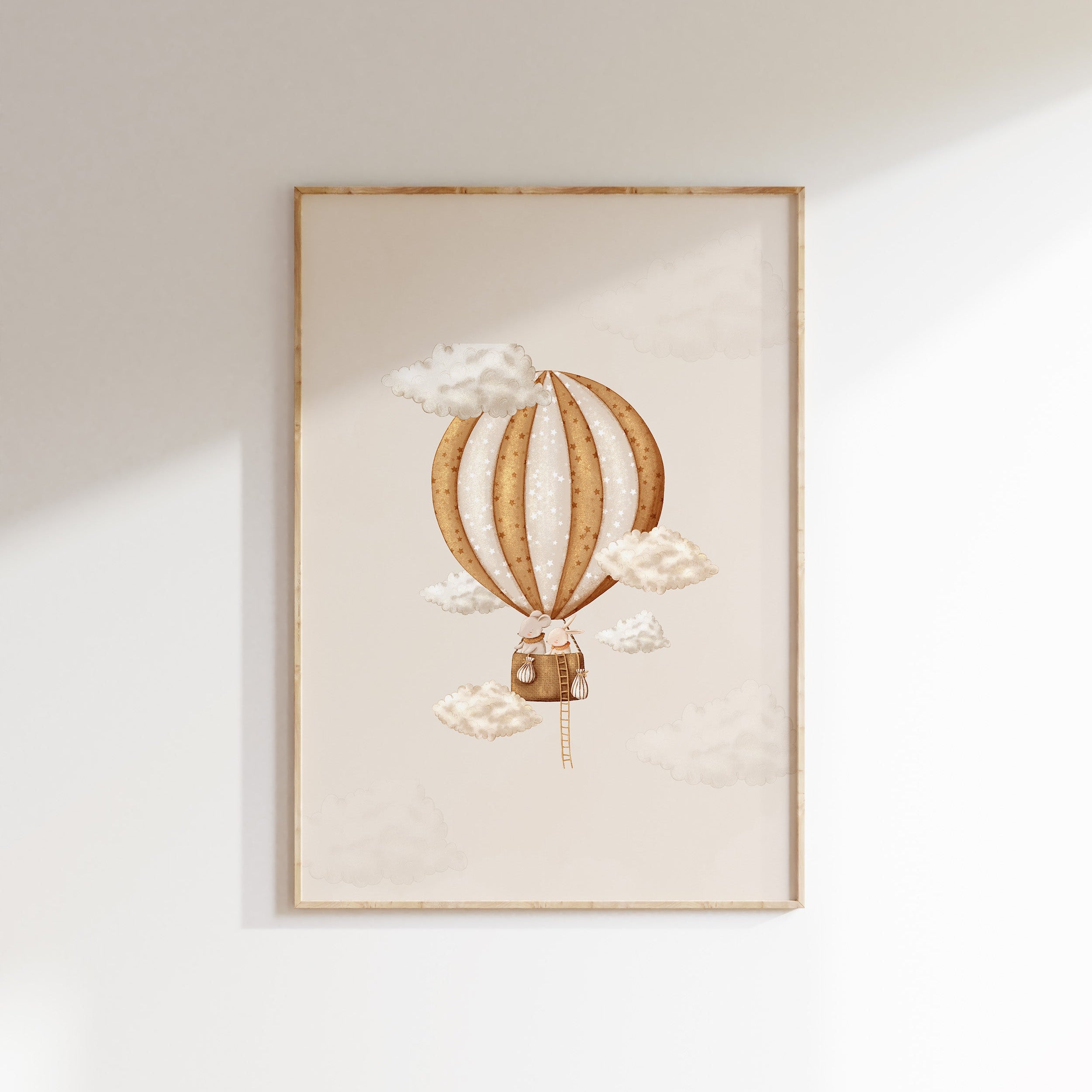 Children's room poster - Bunny in the clouds | Little Dreamers