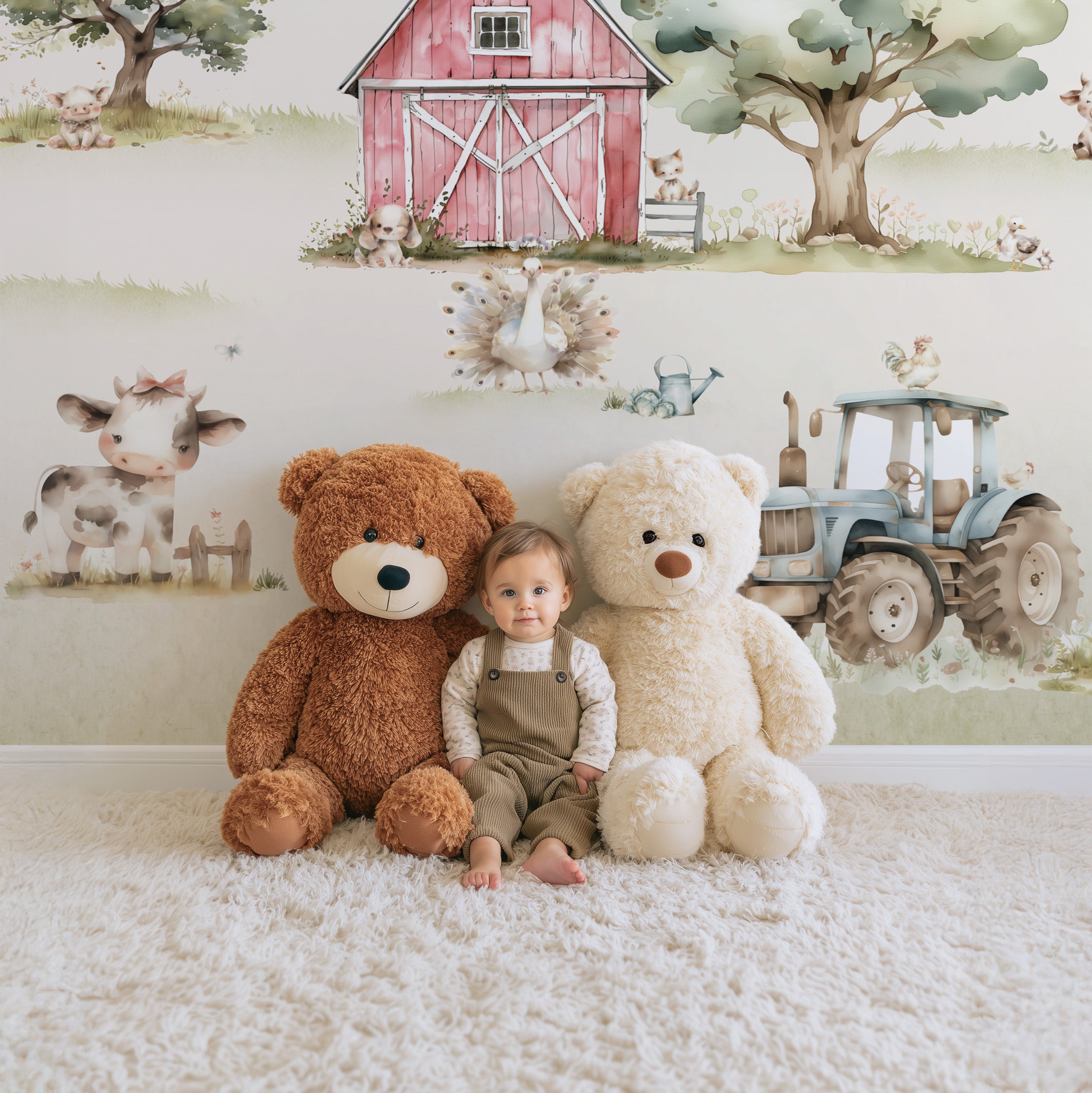 Collage behang Boerderij