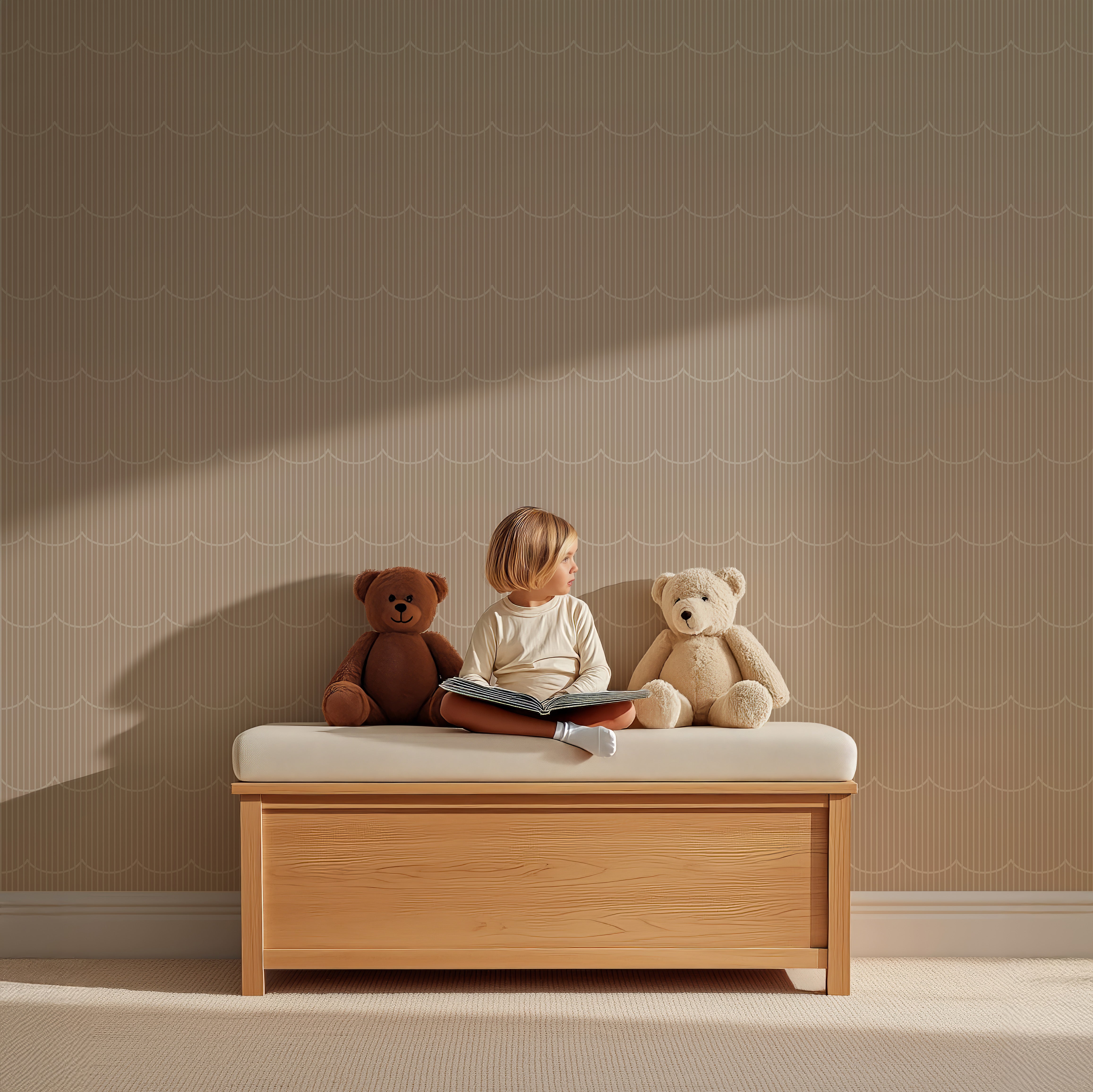 Retro Waves Wallpaper - sand