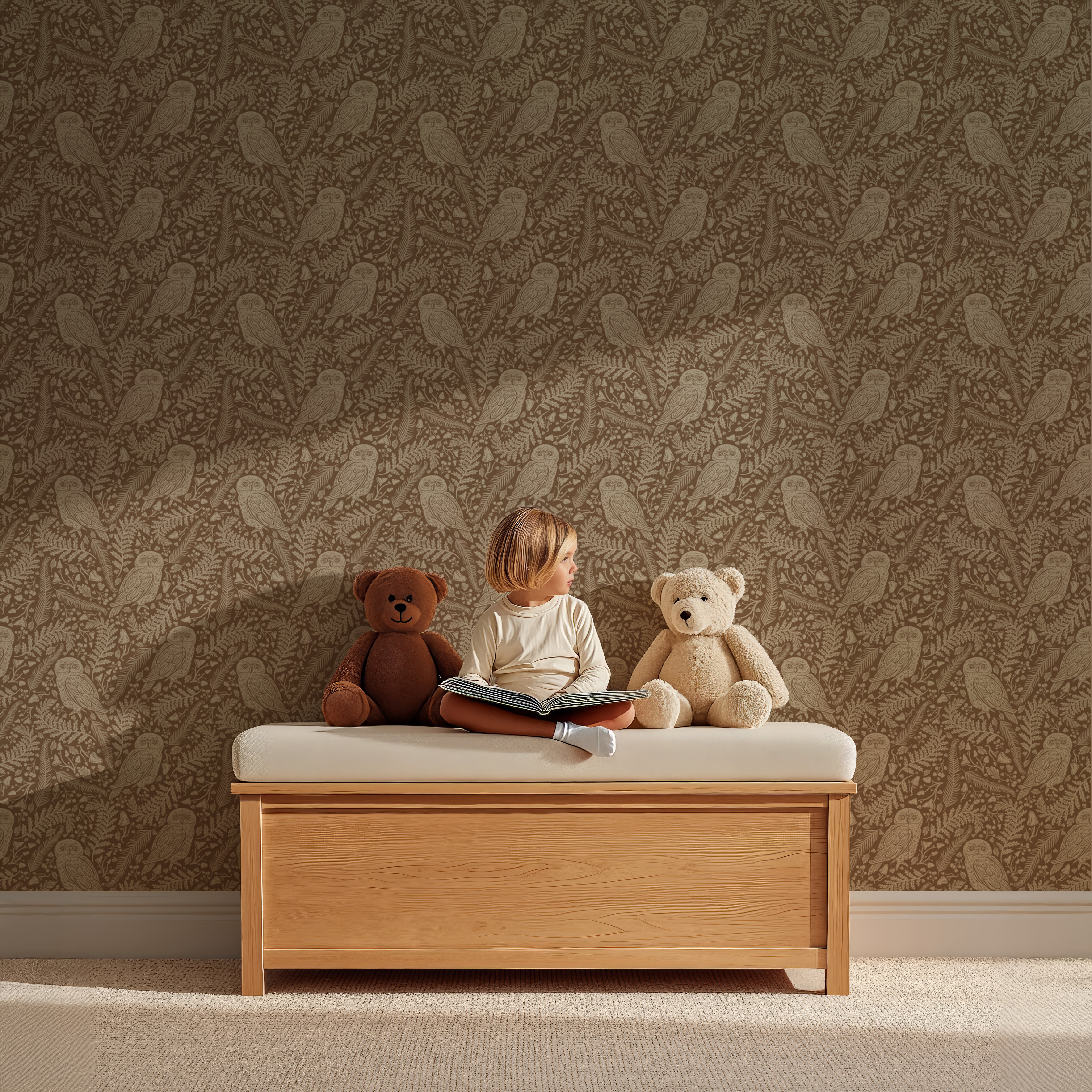 Whispering Woods Wallpaper - brown