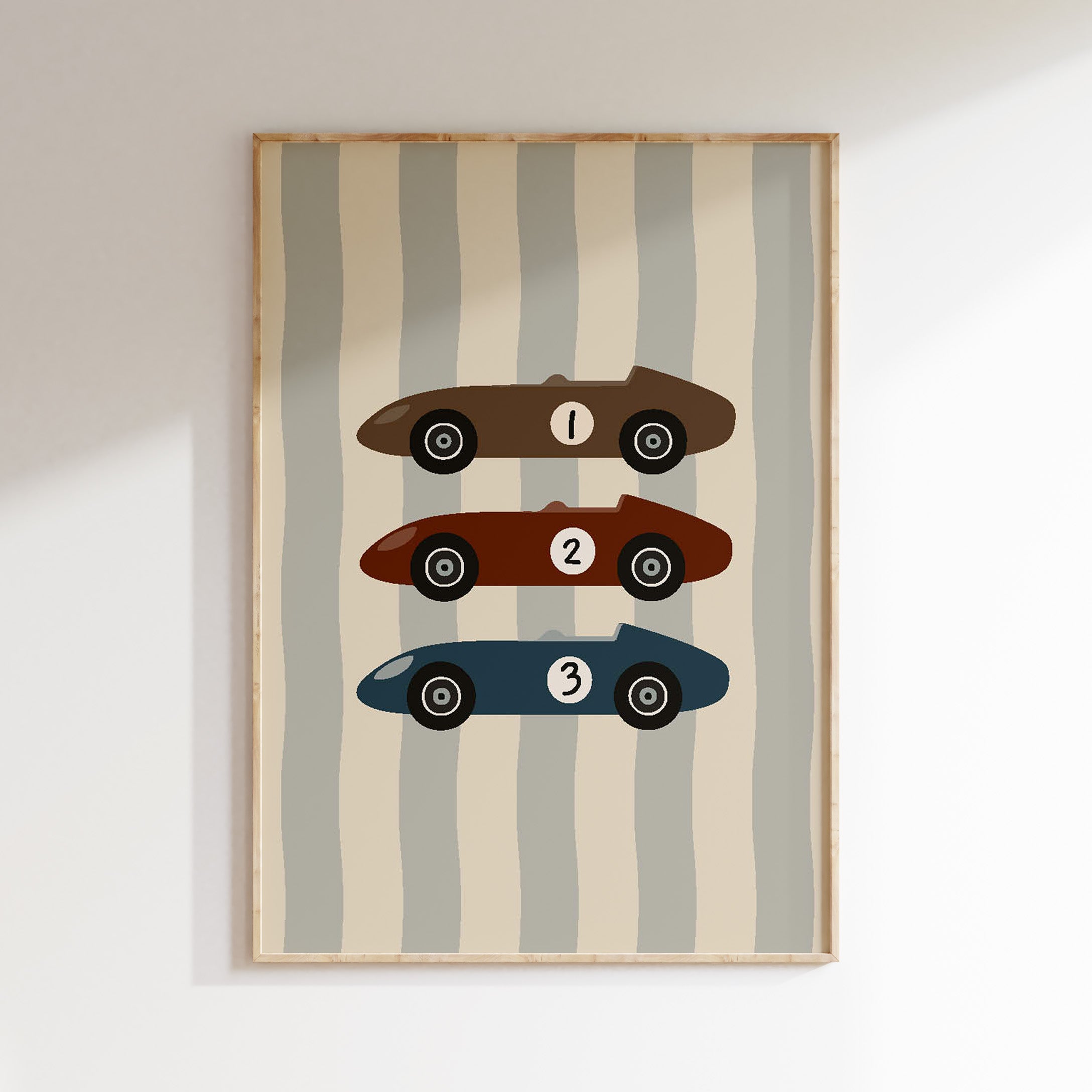 Children's room print - Lion on scooter