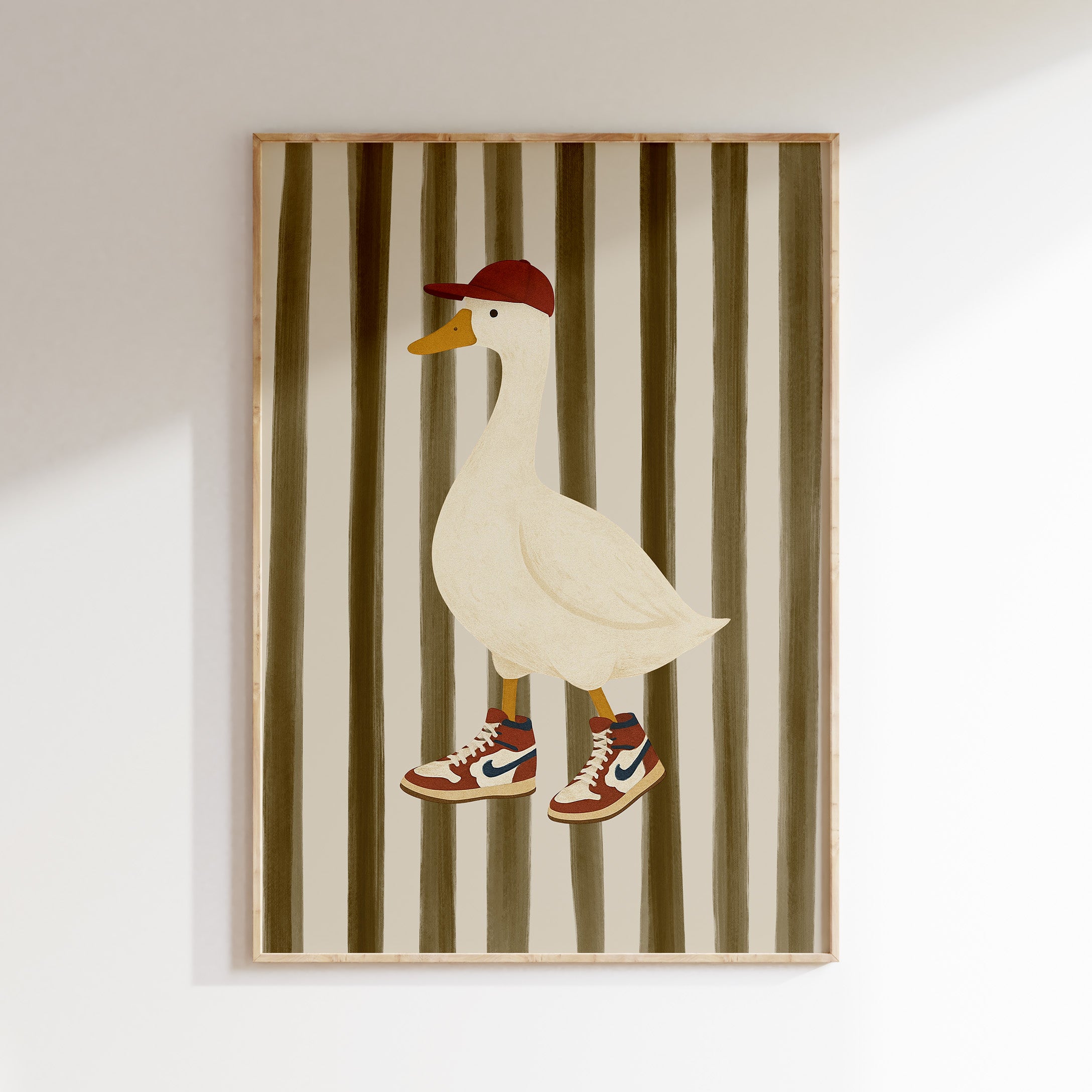 Kinderkamer poster - Gans op sneakers | Sport