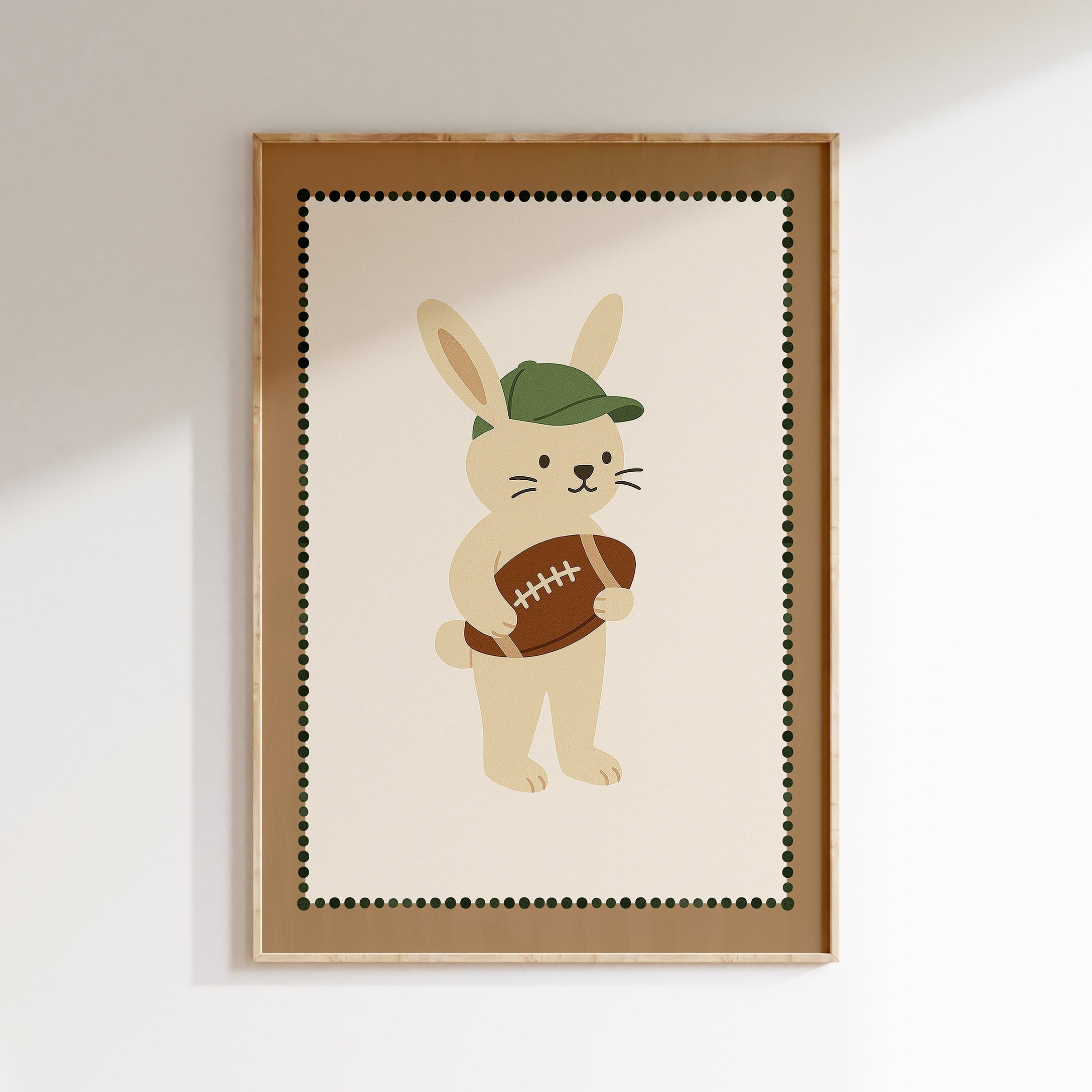 Kinderkamer poster - Rugby Konijn | Sport