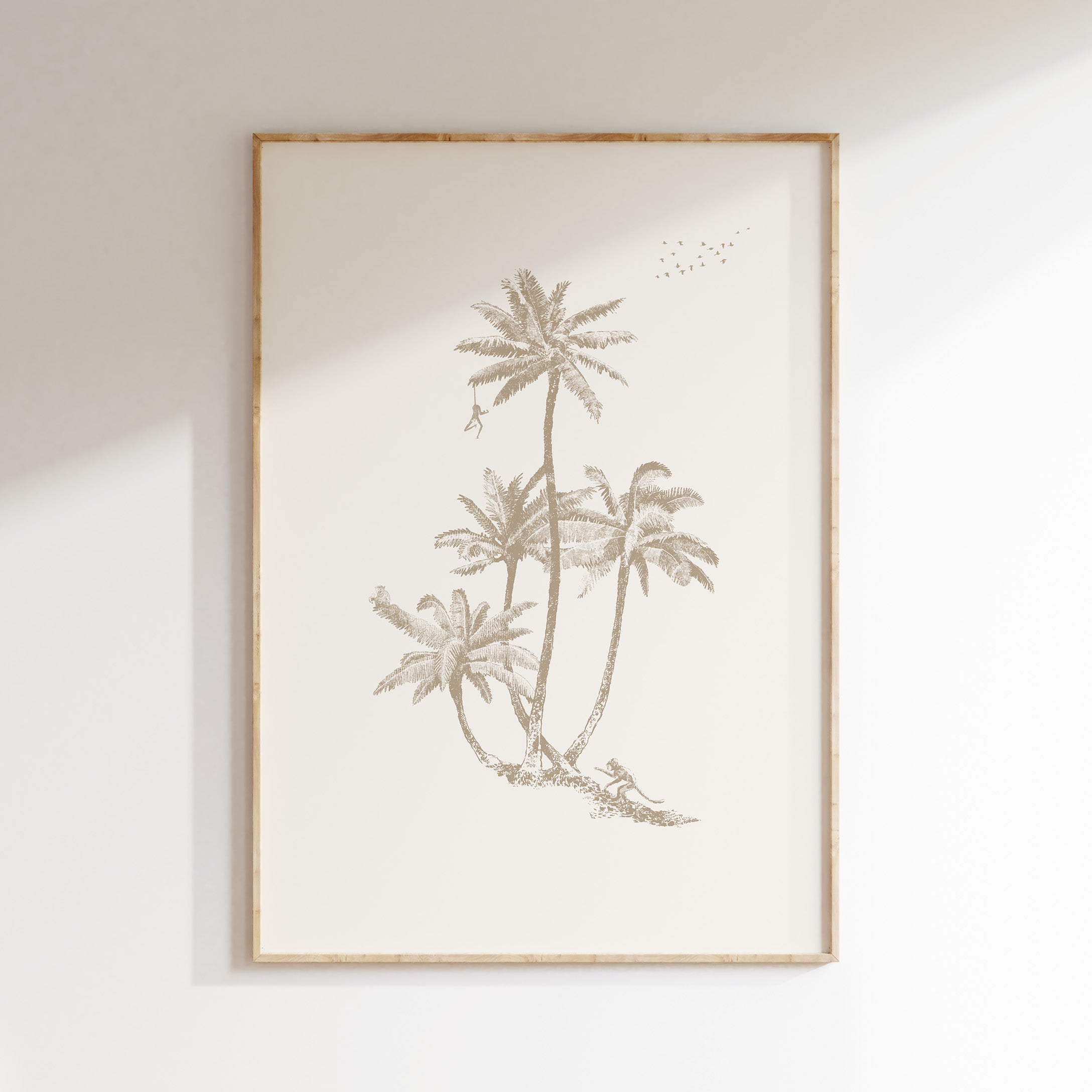 Children's room poster - Monkeys at palm tree | Jungle