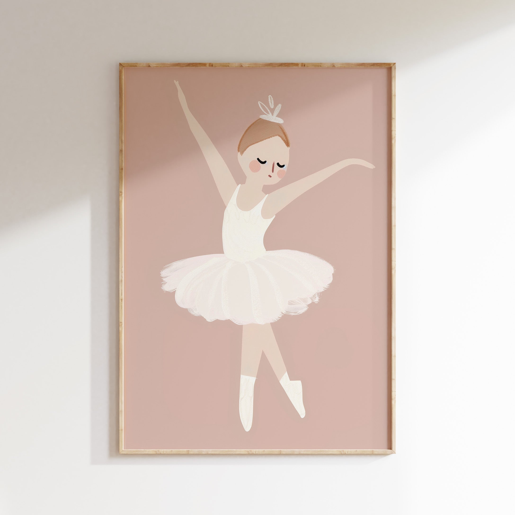 Kinderkamer print - Roze Ballerina #2
