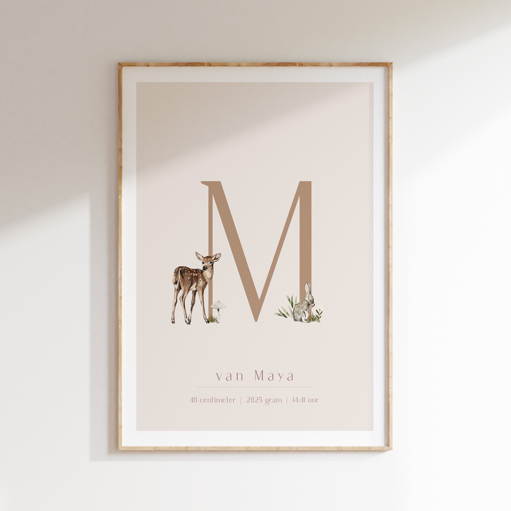 Geboorteposter Bosdieren