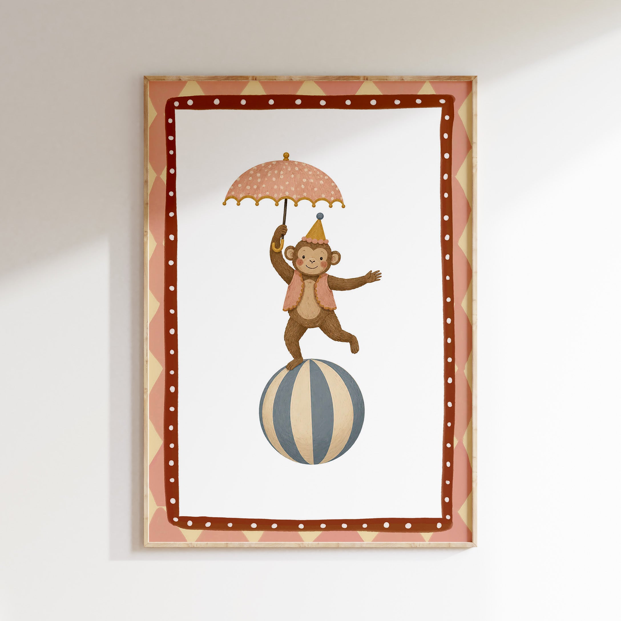 Children's room poster - Circus monkey