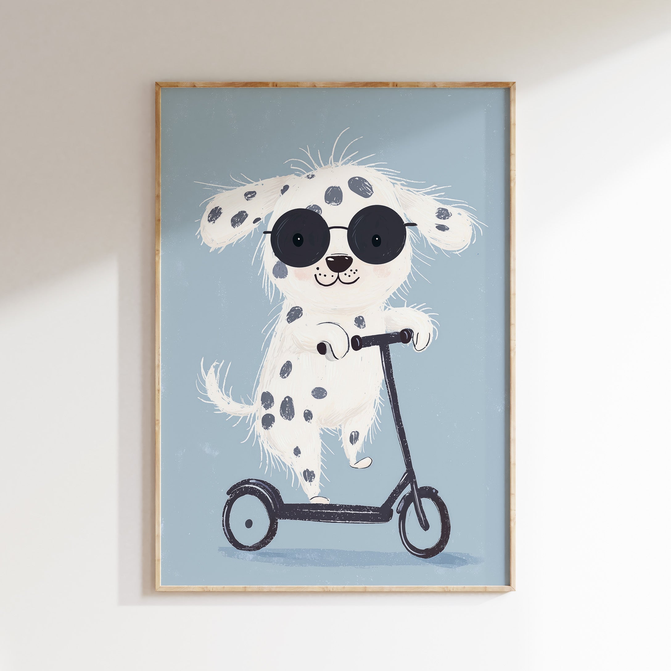 Kinderkamer print - Dalmatiër op een Step
