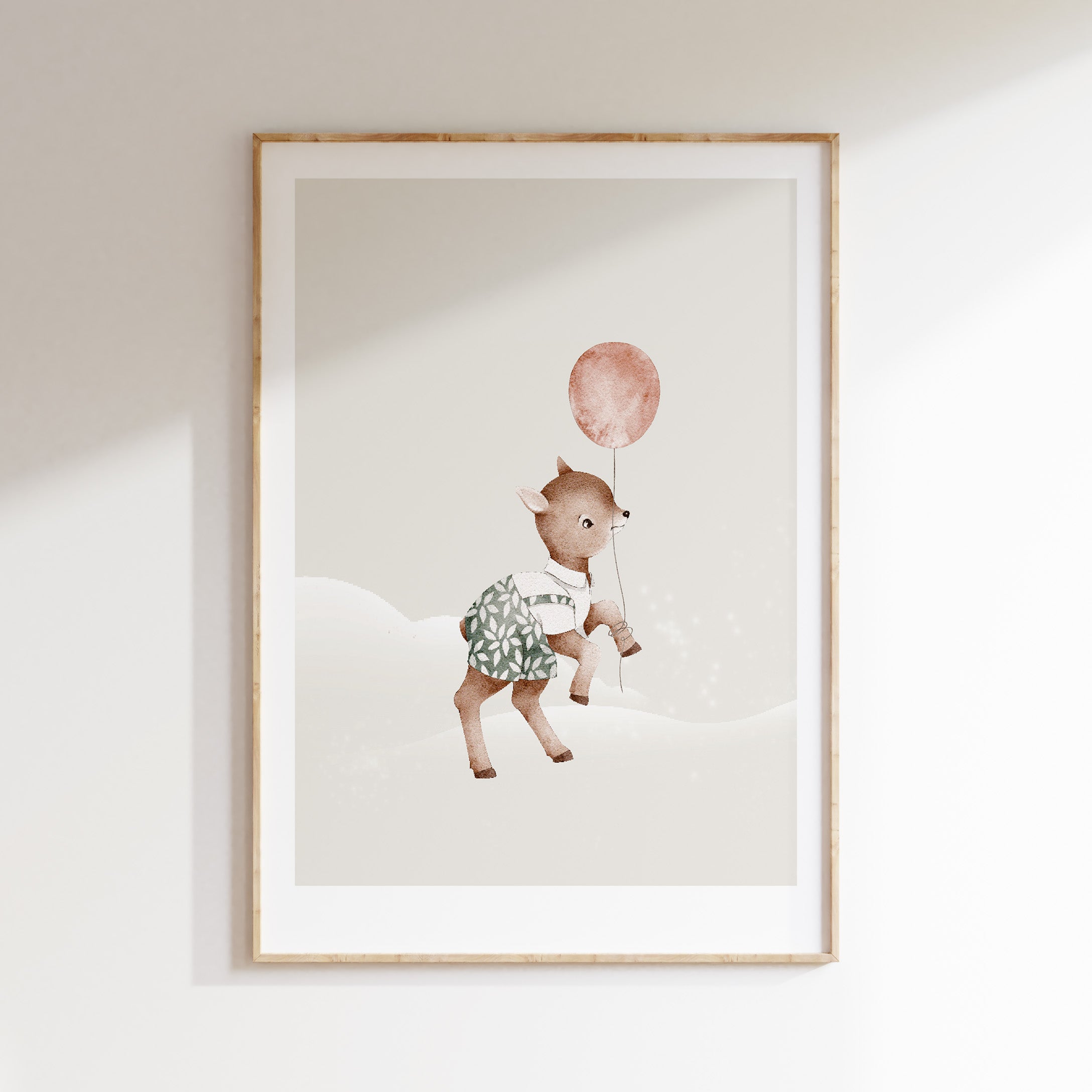 Kinderkamer poster - Hertje met Ballon | Night Parade