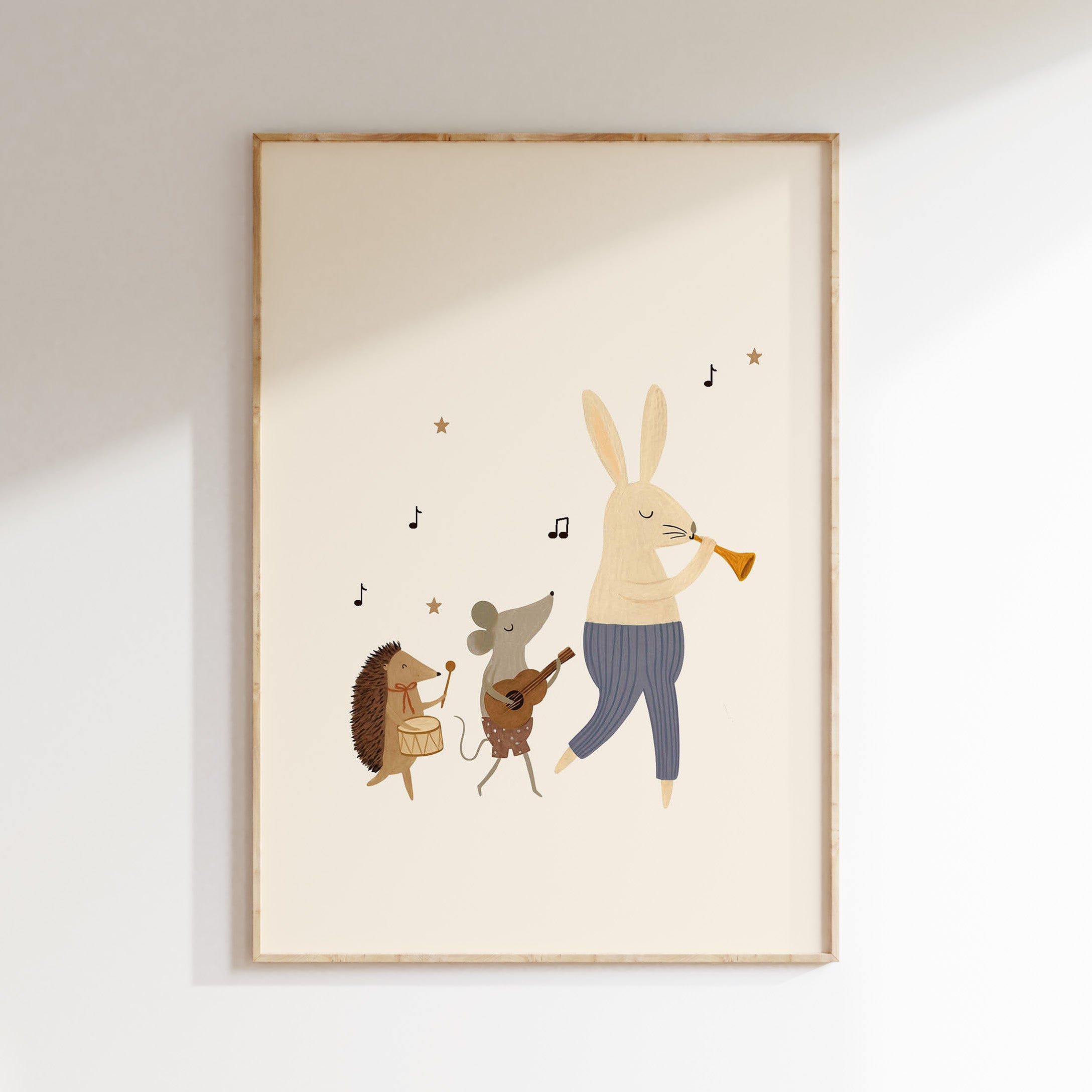 Children's room print - Music bears