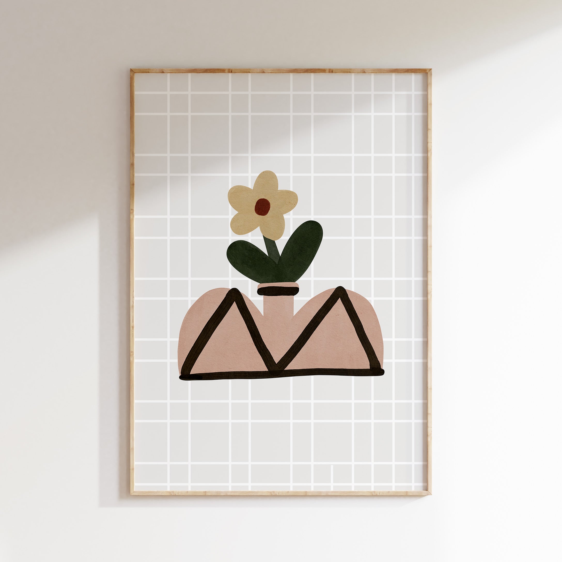 Retro kinderkamer poster - Botanische bloem