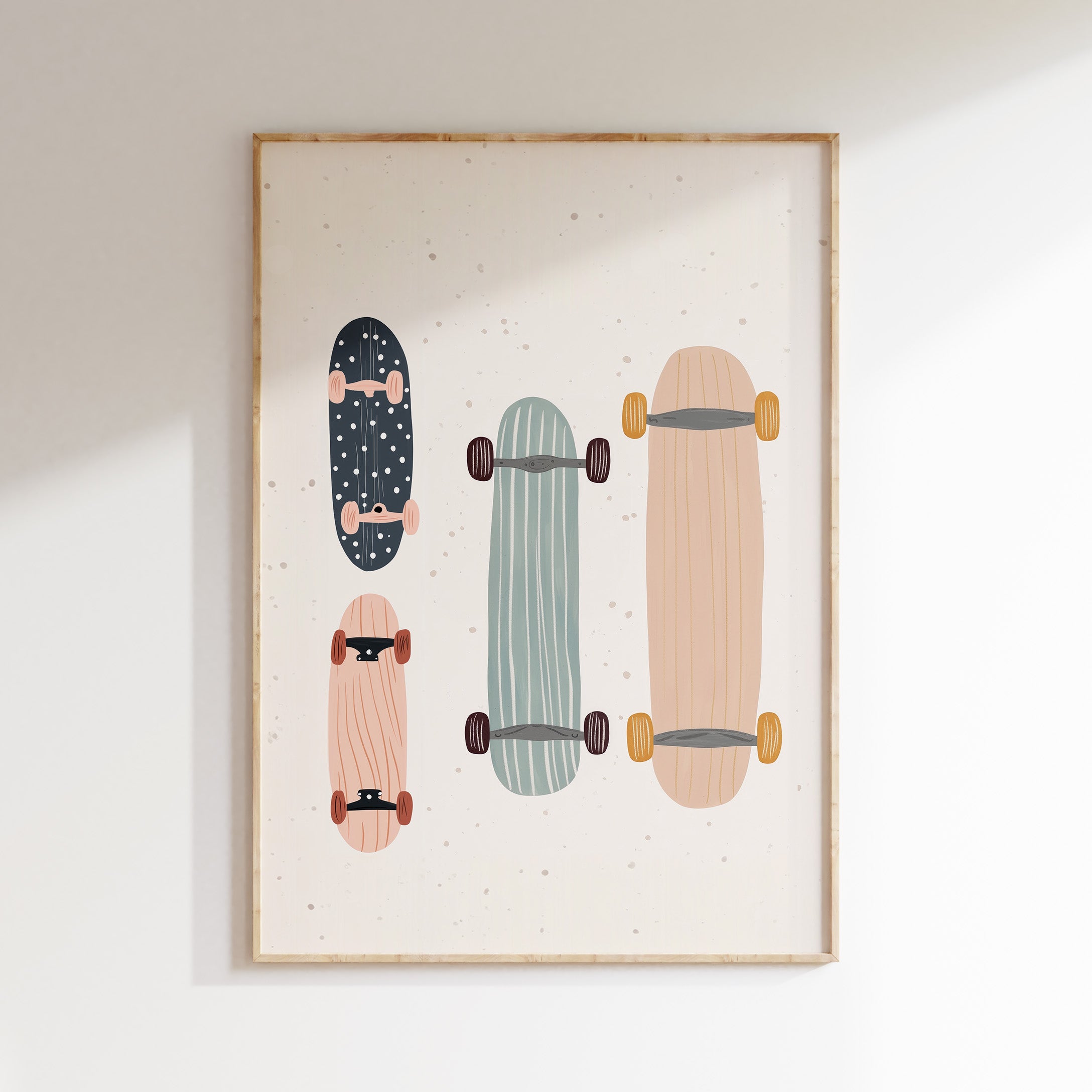 Kinderkamer print - Skateboards