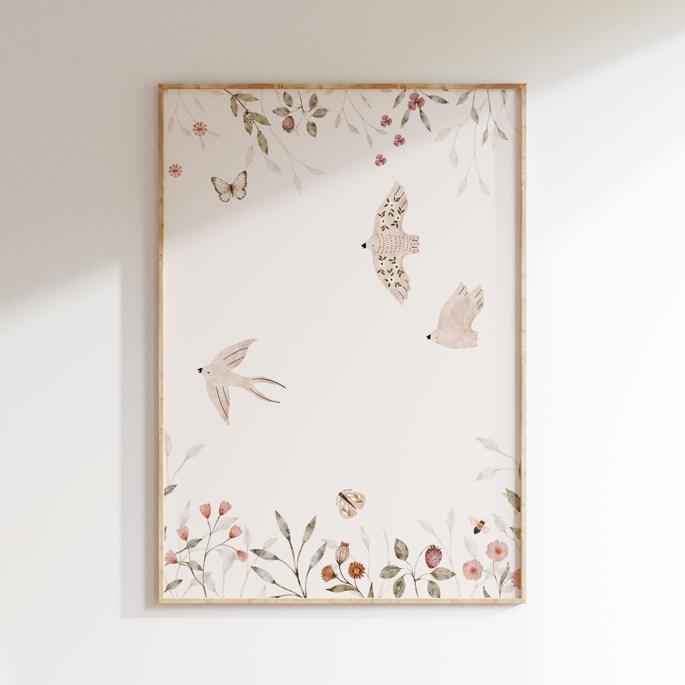 Kinderkamer poster - Dansende Vogels | Spring Garden