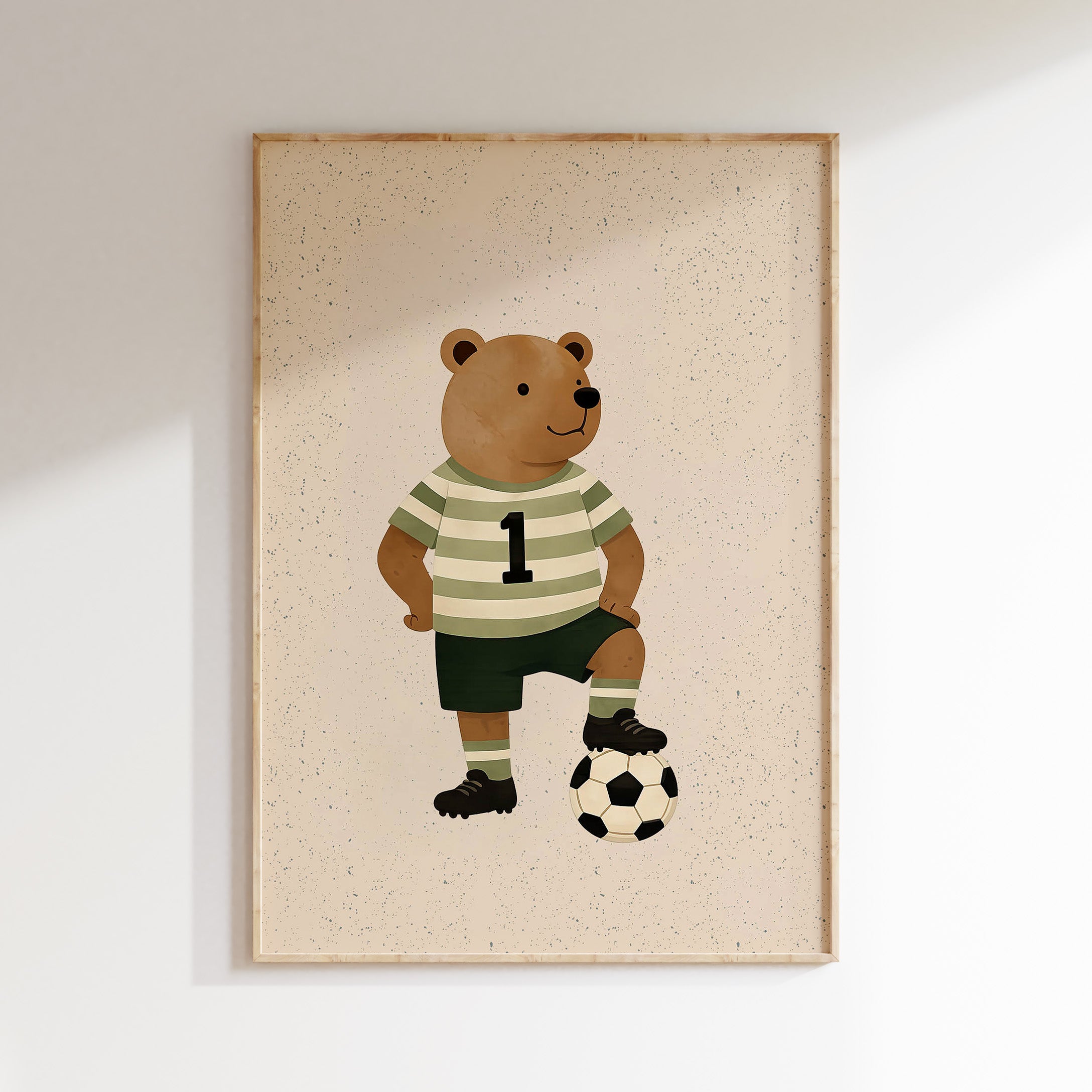 Kinderkamer poster - Voetbal beer