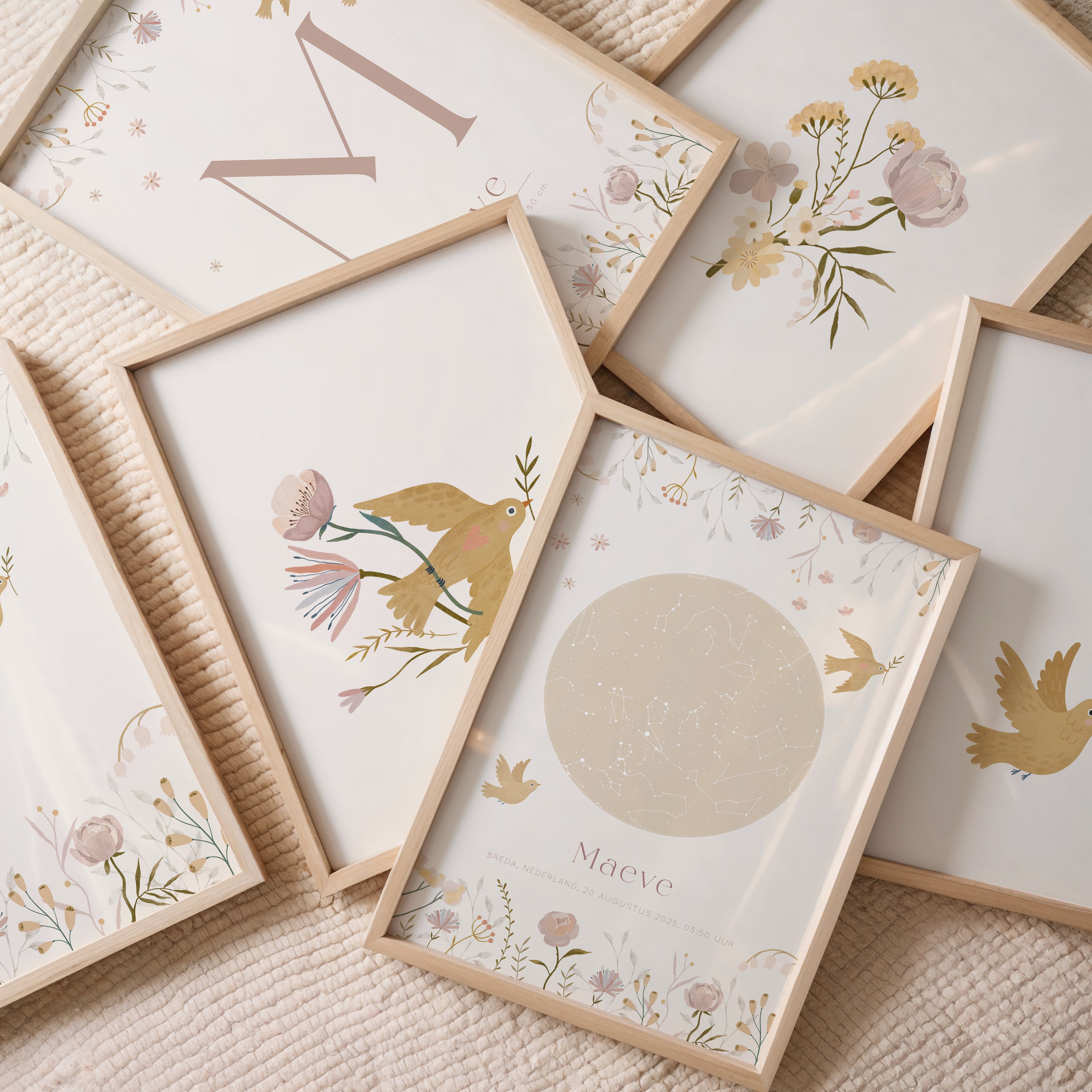 Kinderkamer poster - Vogels & Bloemen | Garden of Paradise