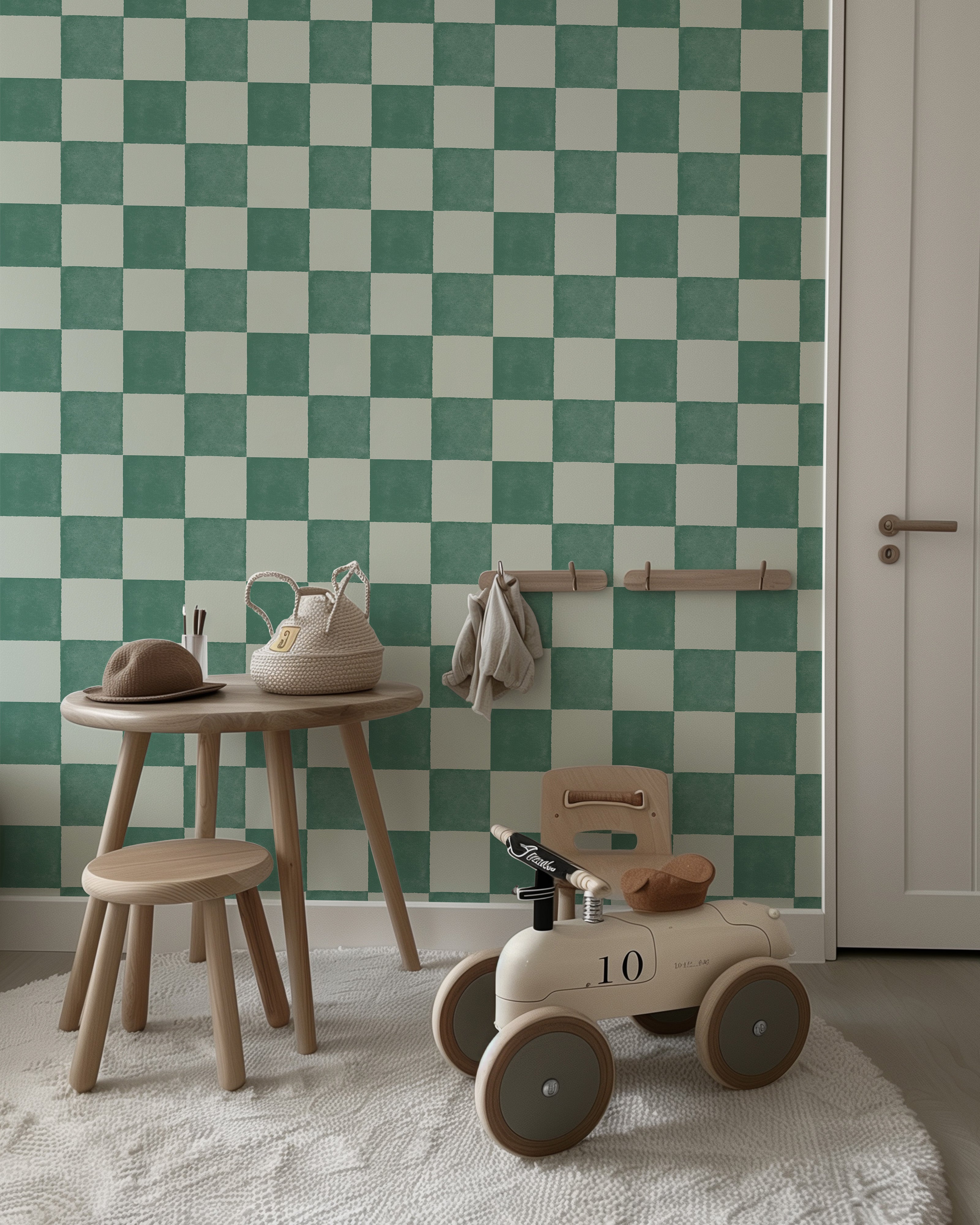 Wallpaper Checkered Checkered - green