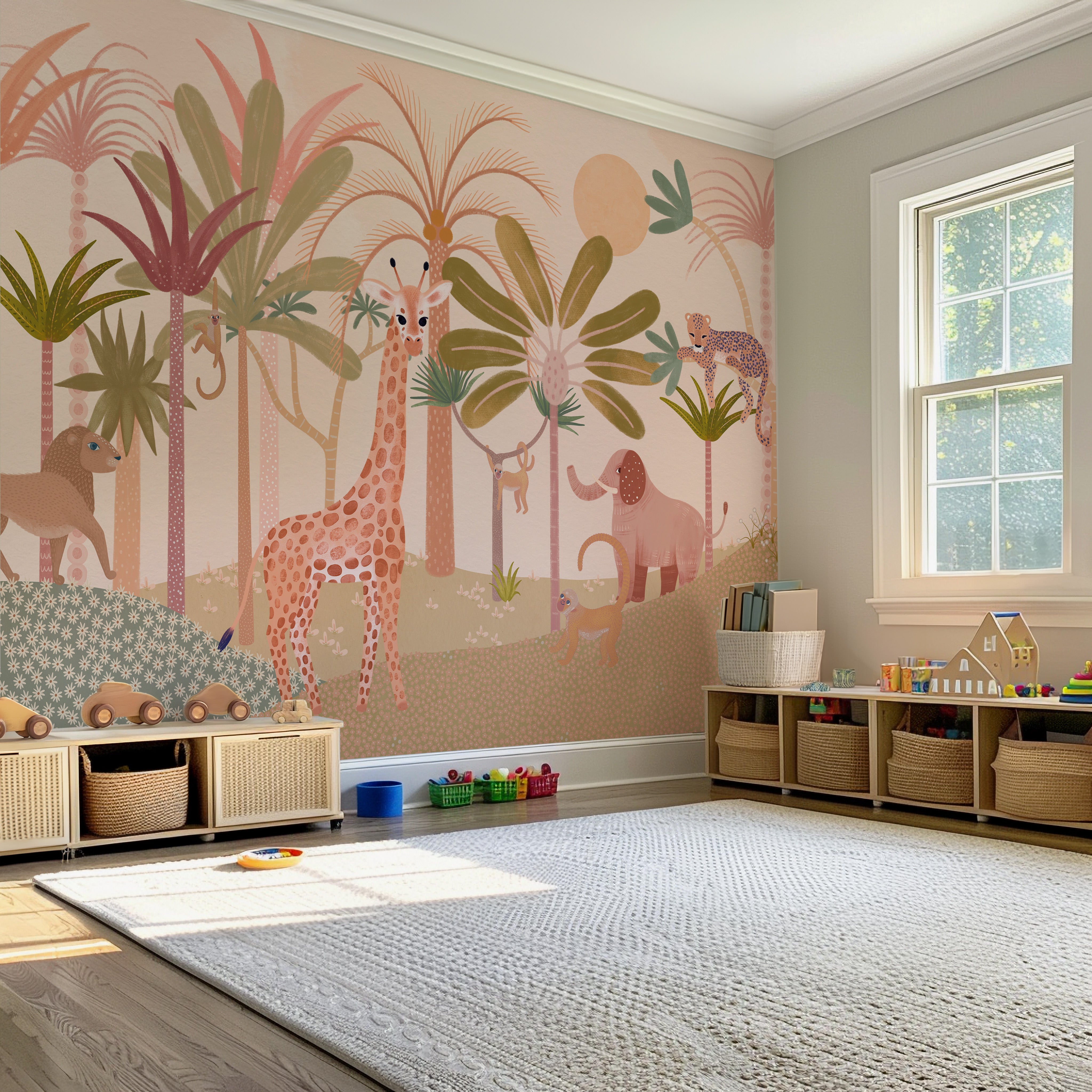 Collage behang Africa - blossom