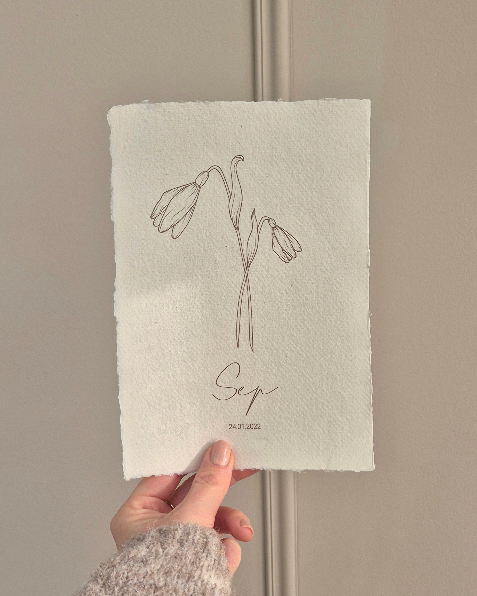 geboortebloem januari handgemaakt