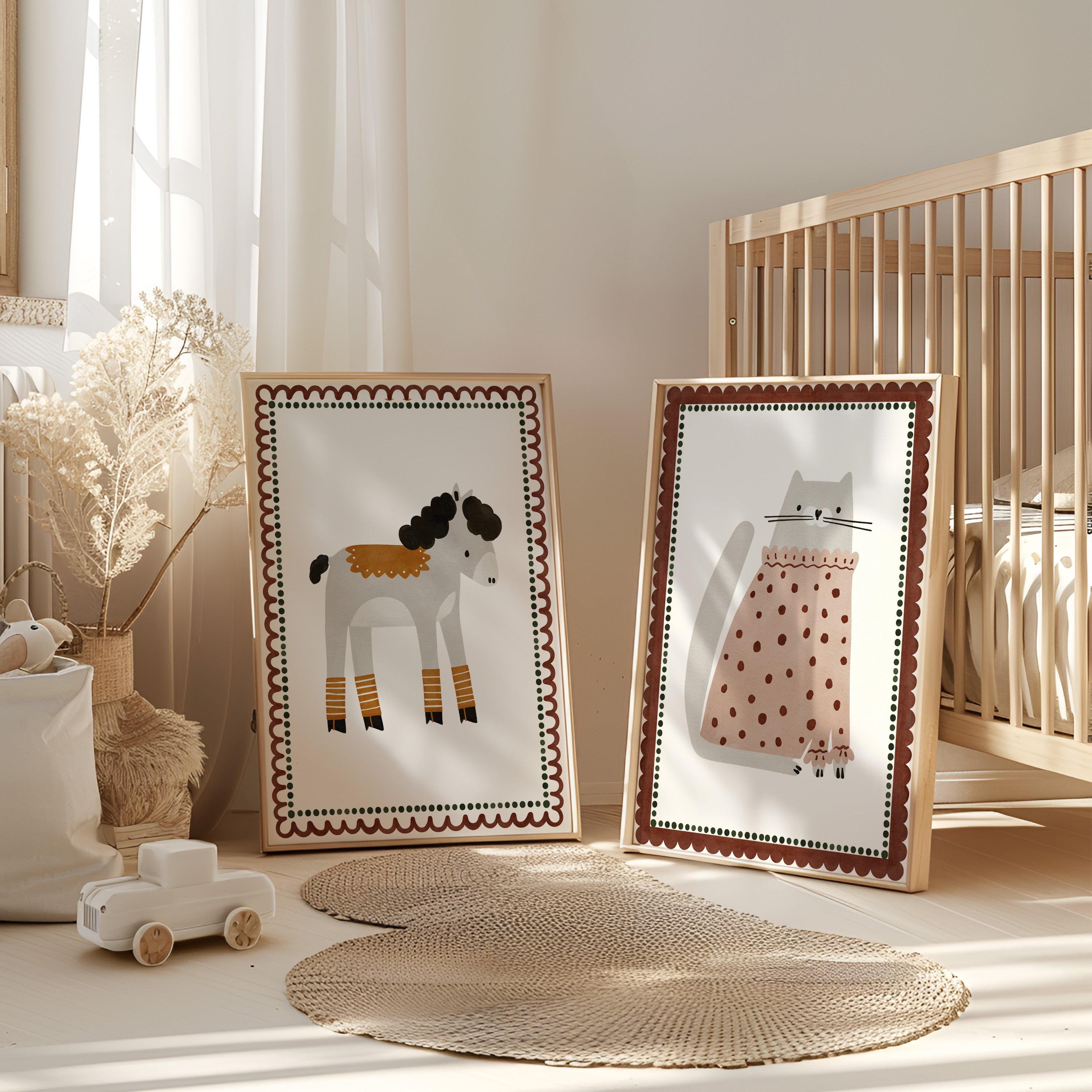 Retro kinderkamer poster - Ezel