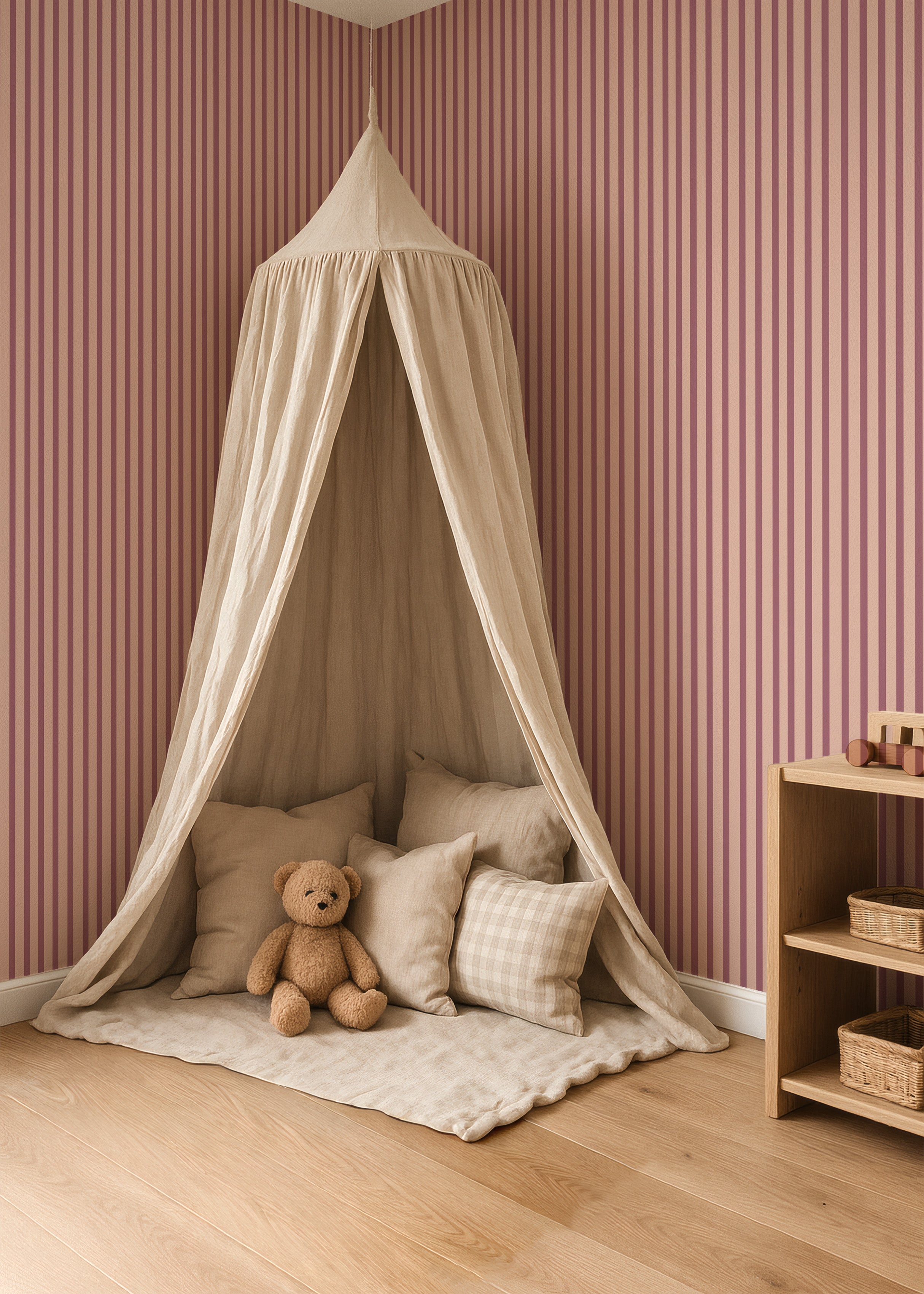 Behang Stripes - grape