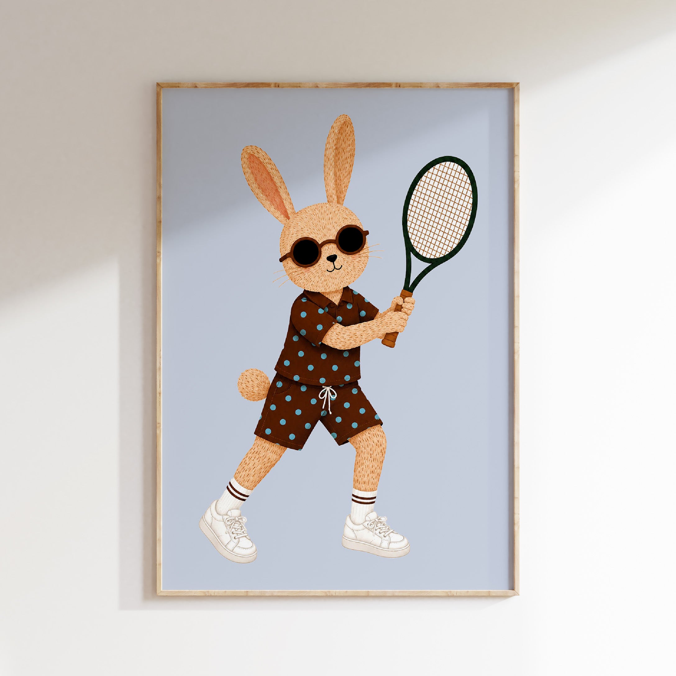Children's room poster - Tennis Rabbit | Sport