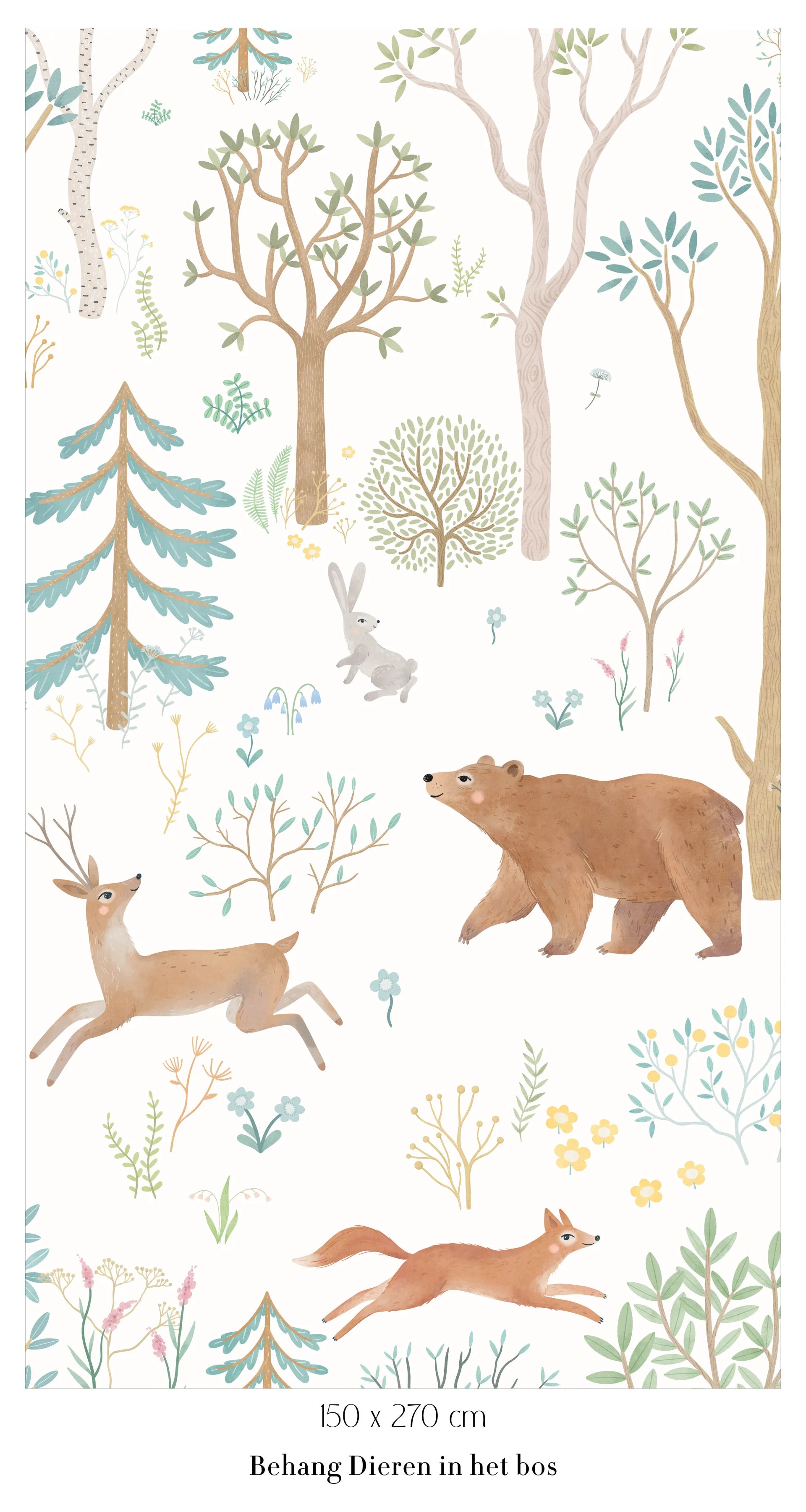 Collage wallpaper Animals in the forest