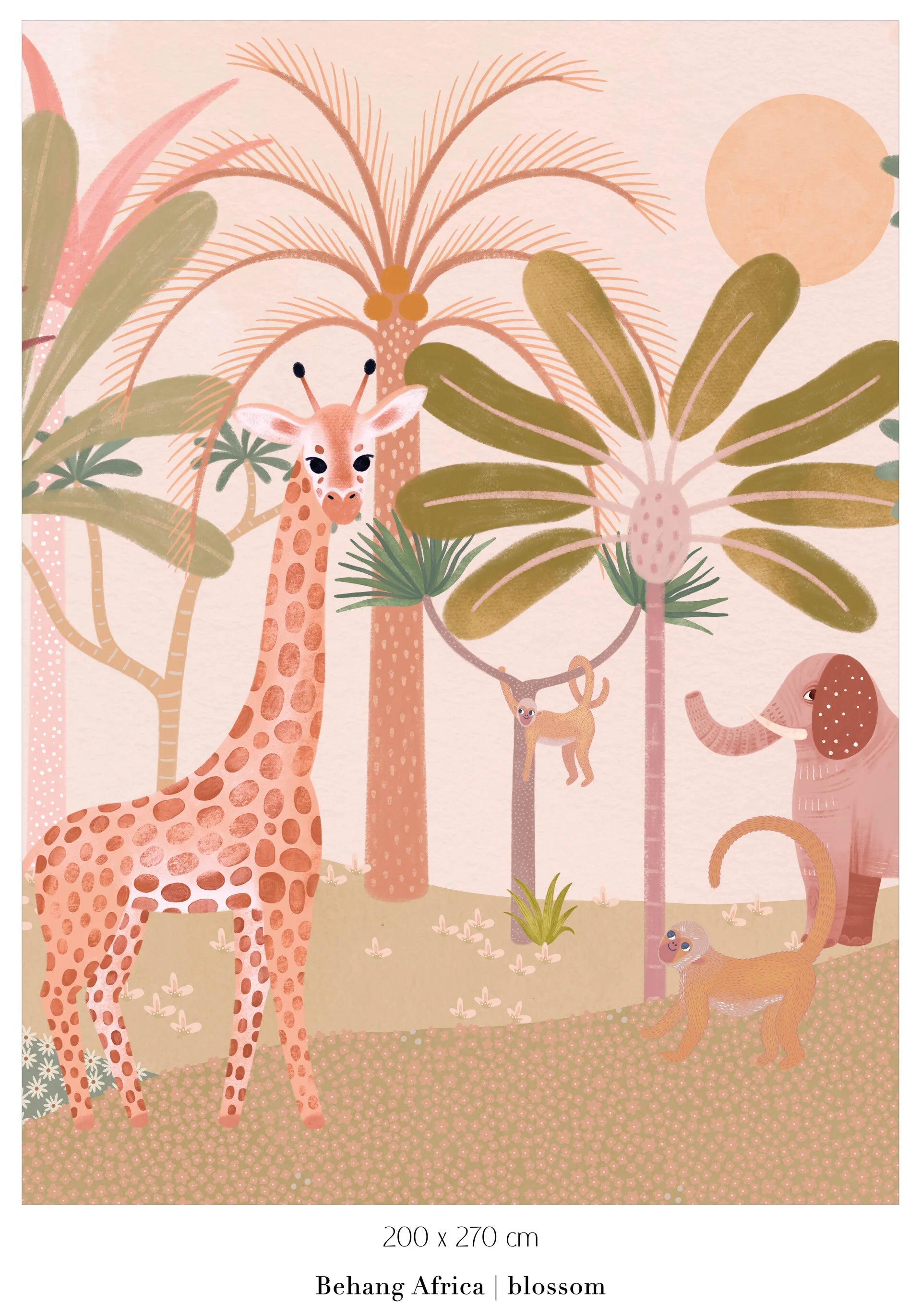 Collage behang Africa - blossom