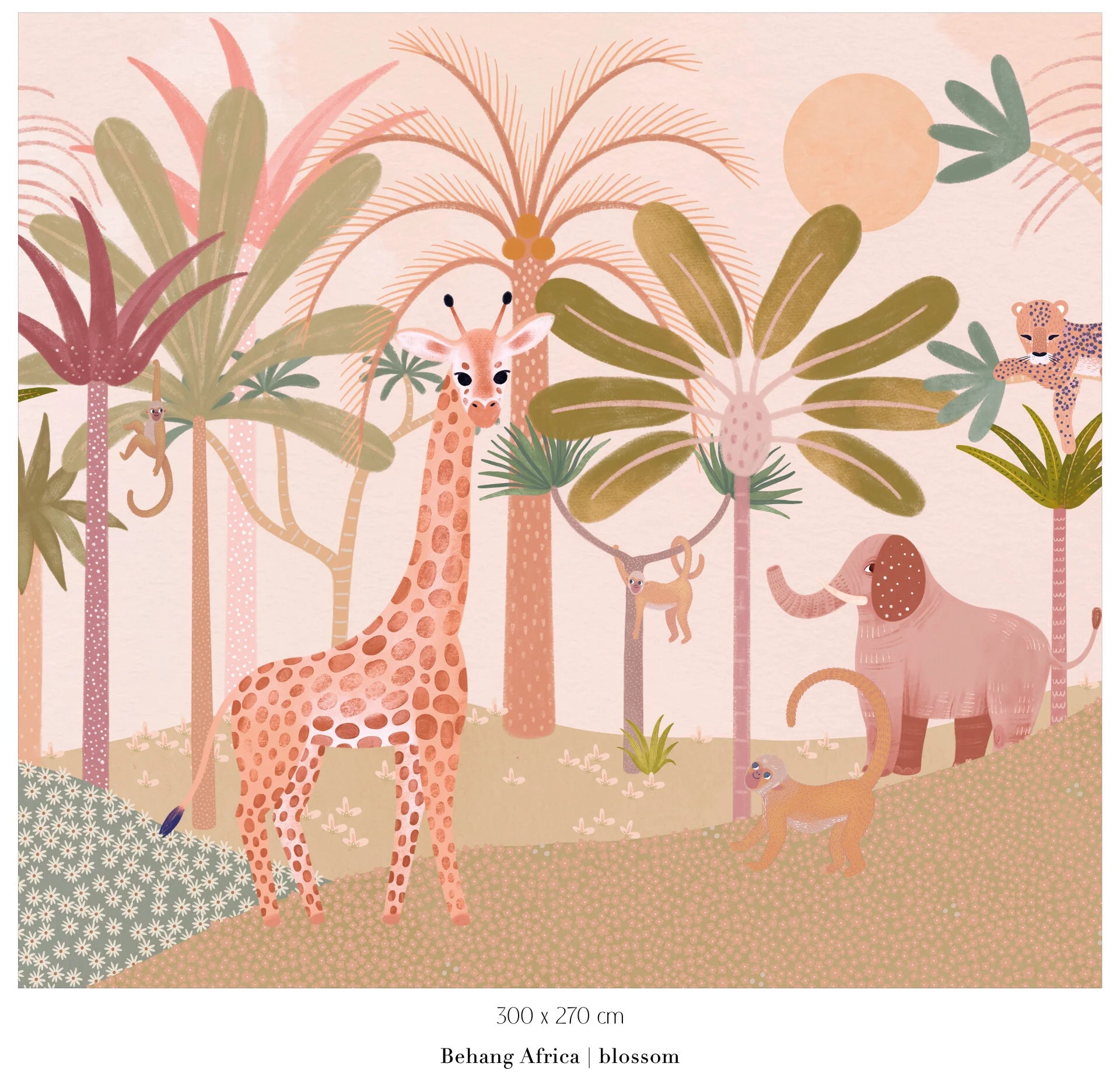 Collage behang Africa - blossom