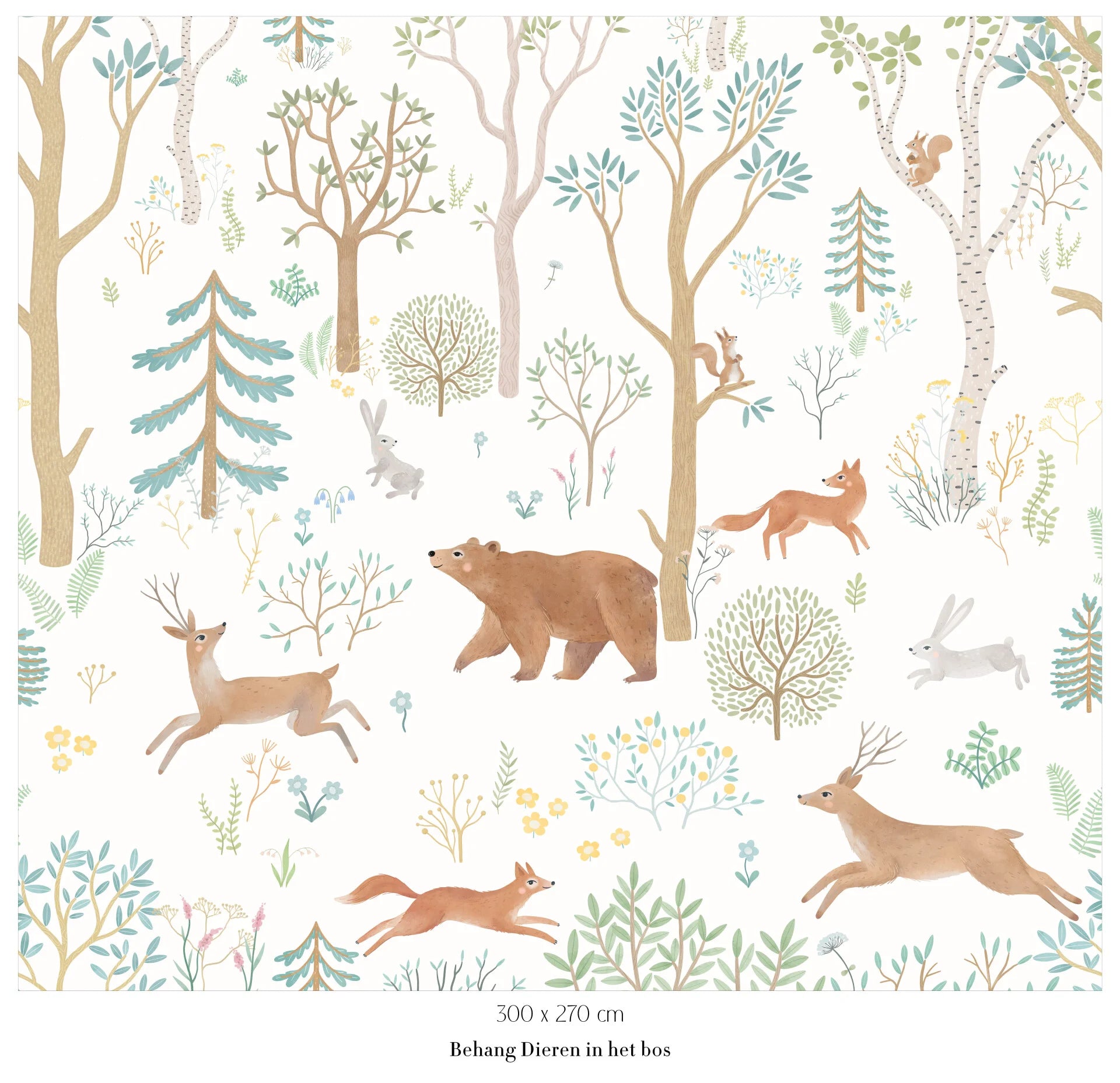 Collage wallpaper Animals in the forest