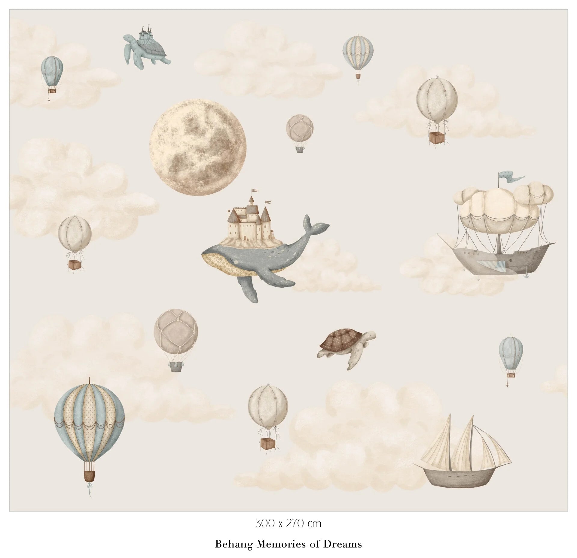 Collage behang Memories of Dreams