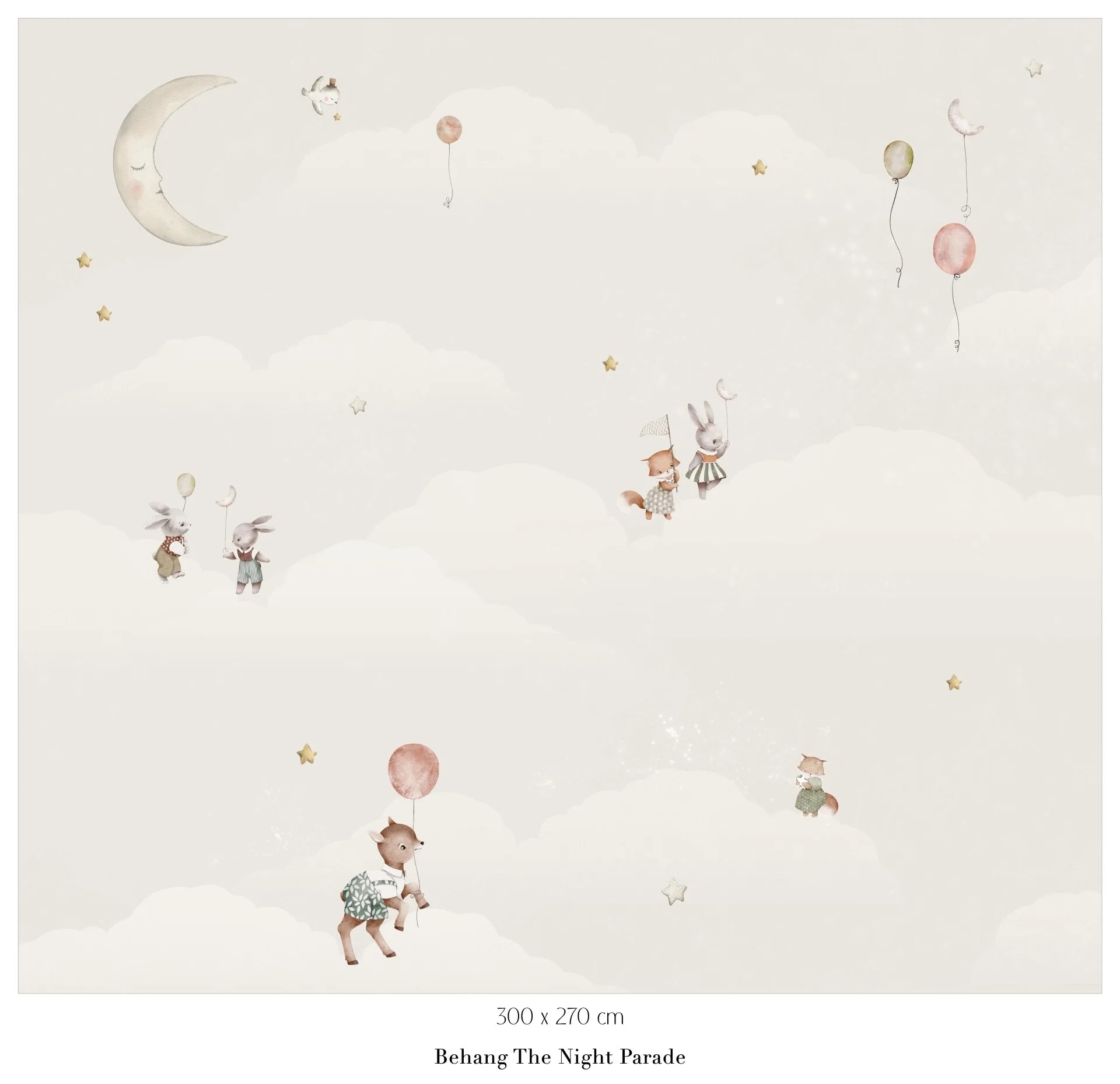 Collage behang Night Parade