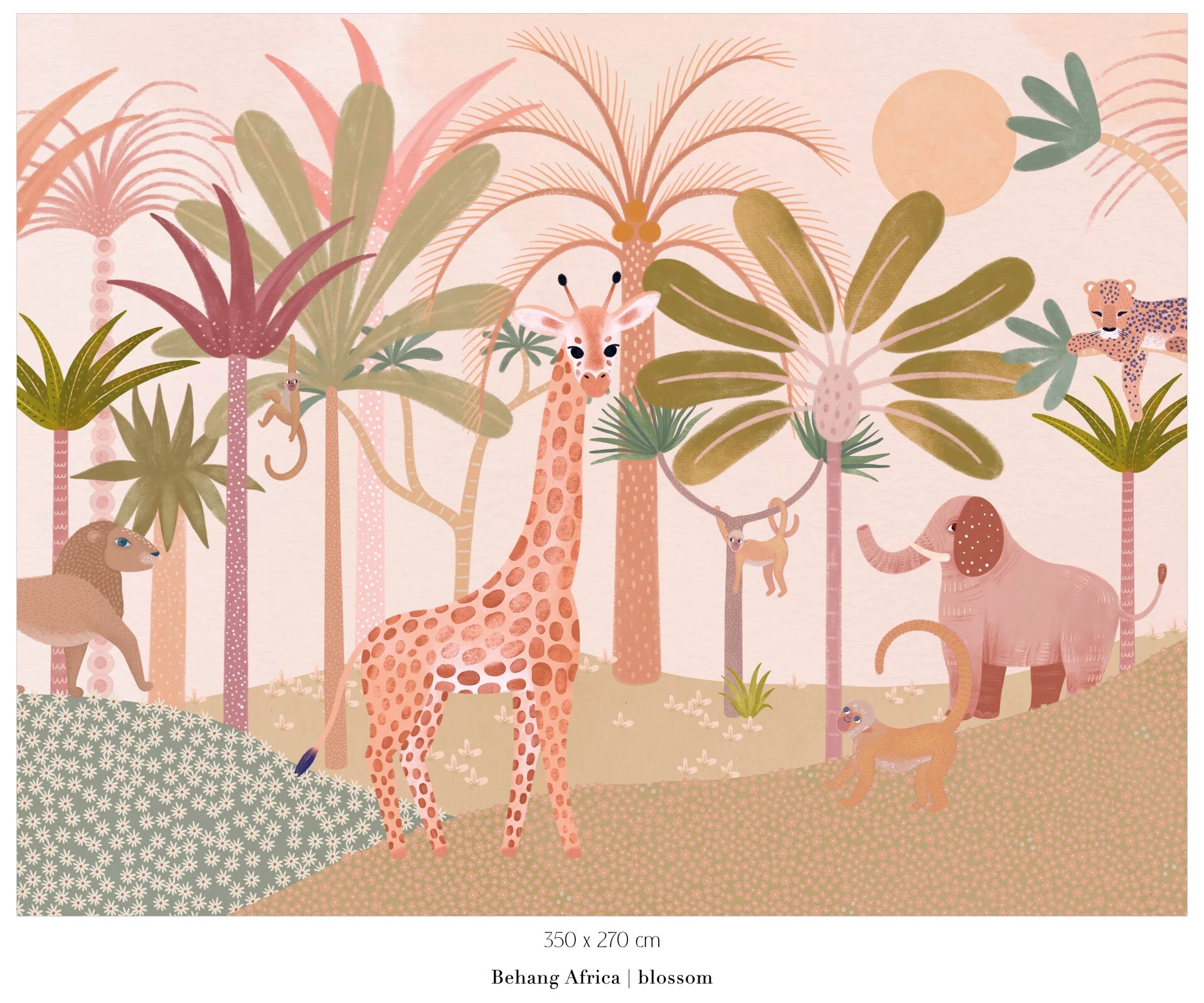 Collage behang Africa - blossom