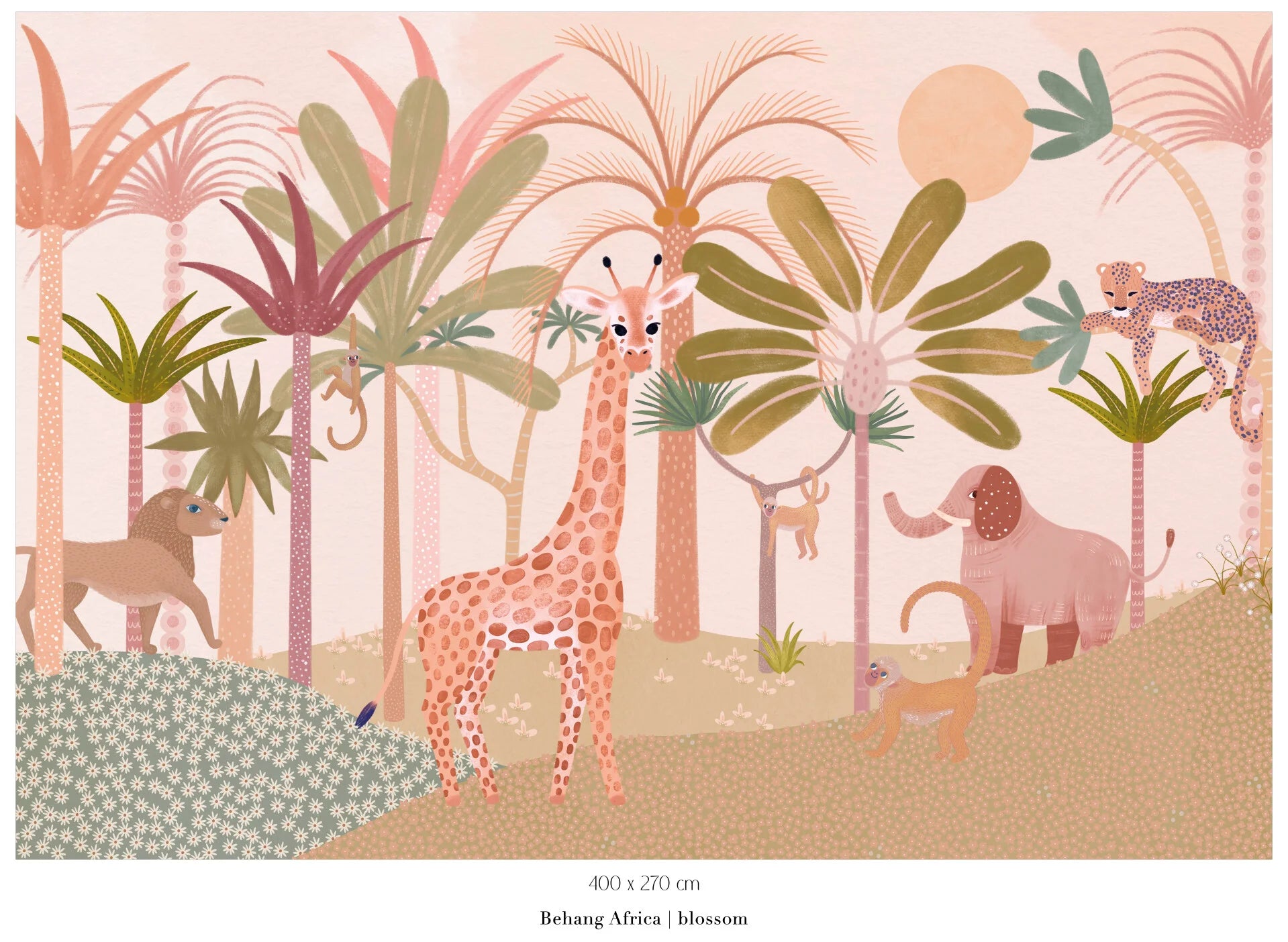 Collage behang Africa - blossom